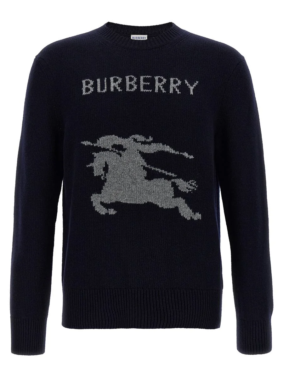 Burberry Logo Intarsia Sweater - 1