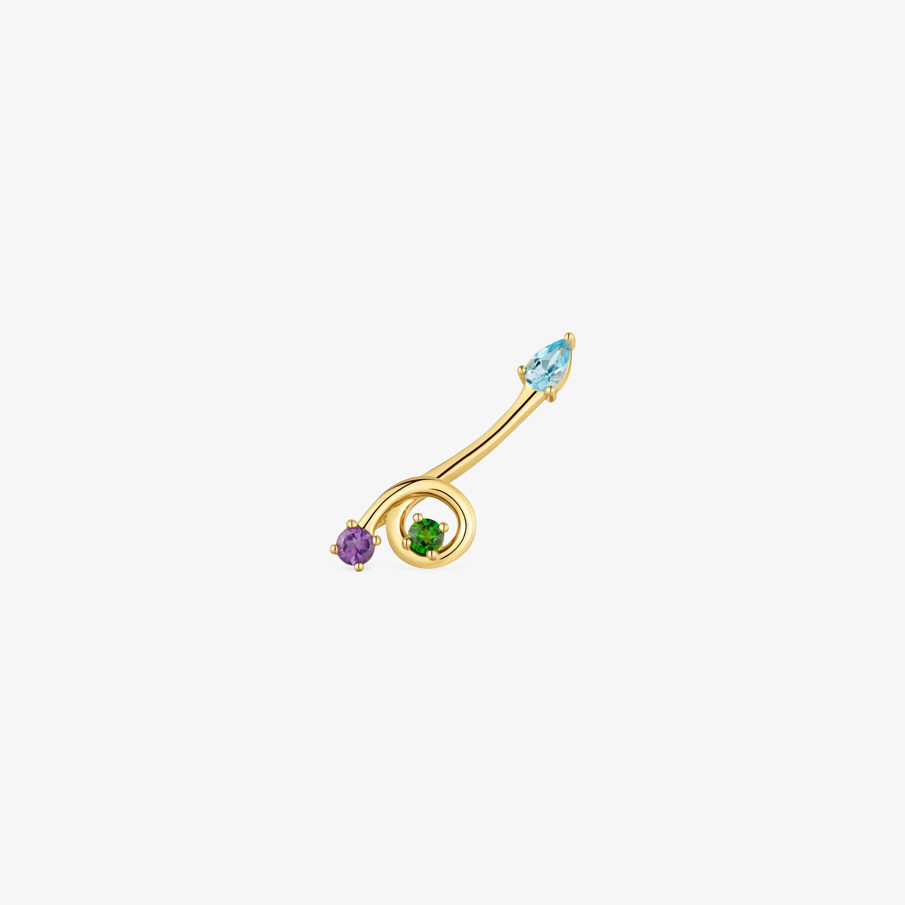 Climber Earring with 18kt gold vermeil and gemstones TOUS Lio - 1