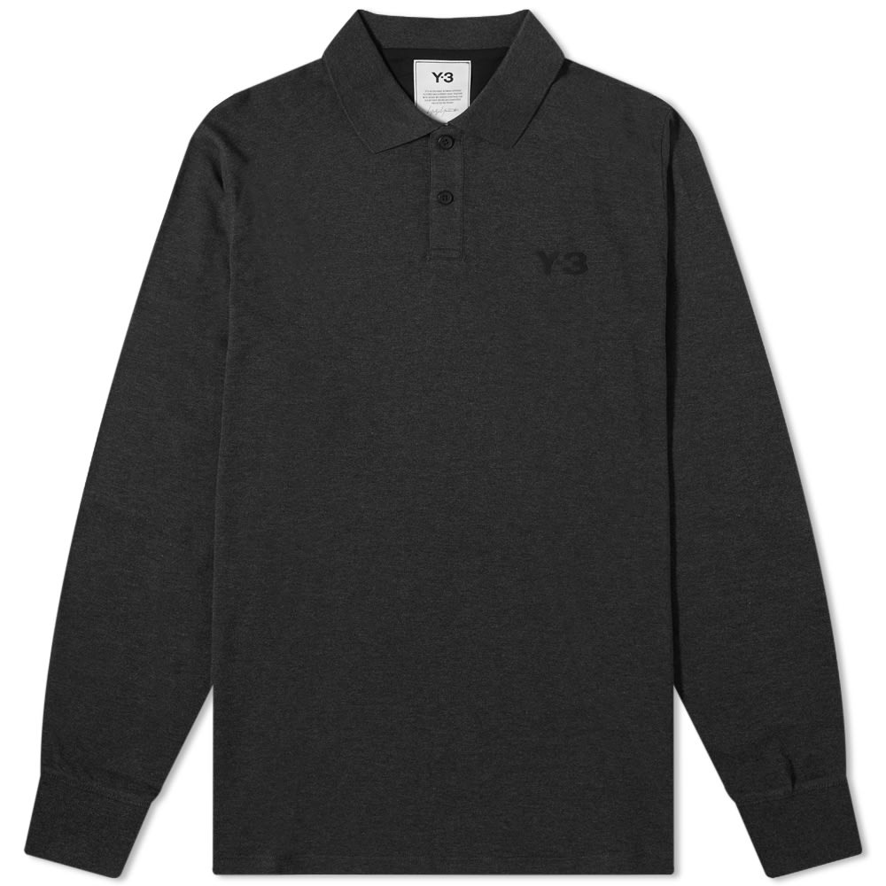 Y-3 Long Sleeve Classic Pique Polo - 1