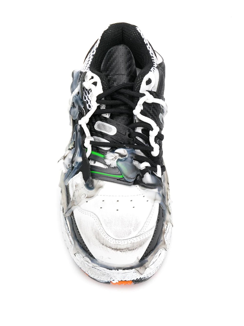 distressed drip-effect sneakers - 4