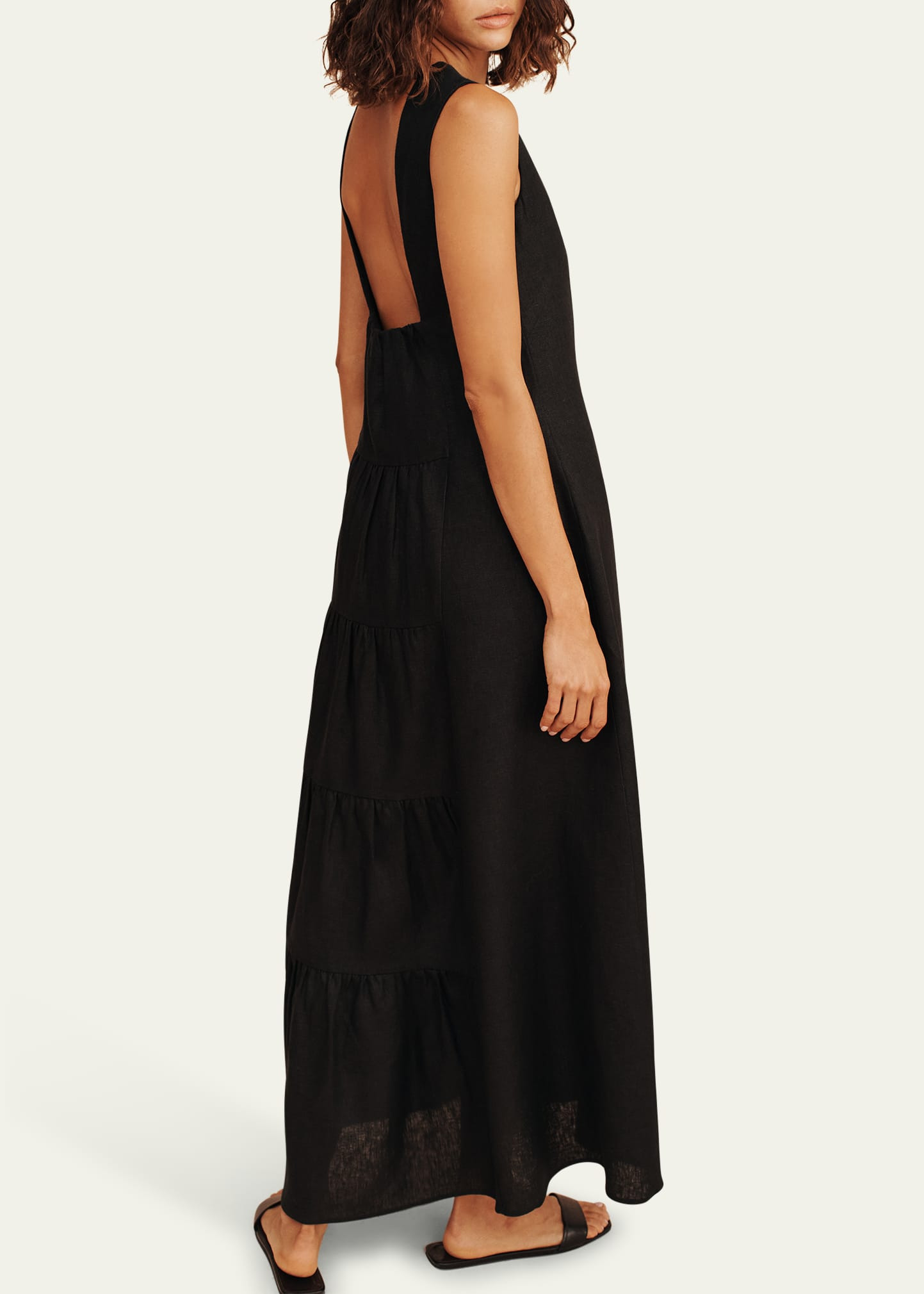 Matilda Tiered Linen Maxi Dress - 4