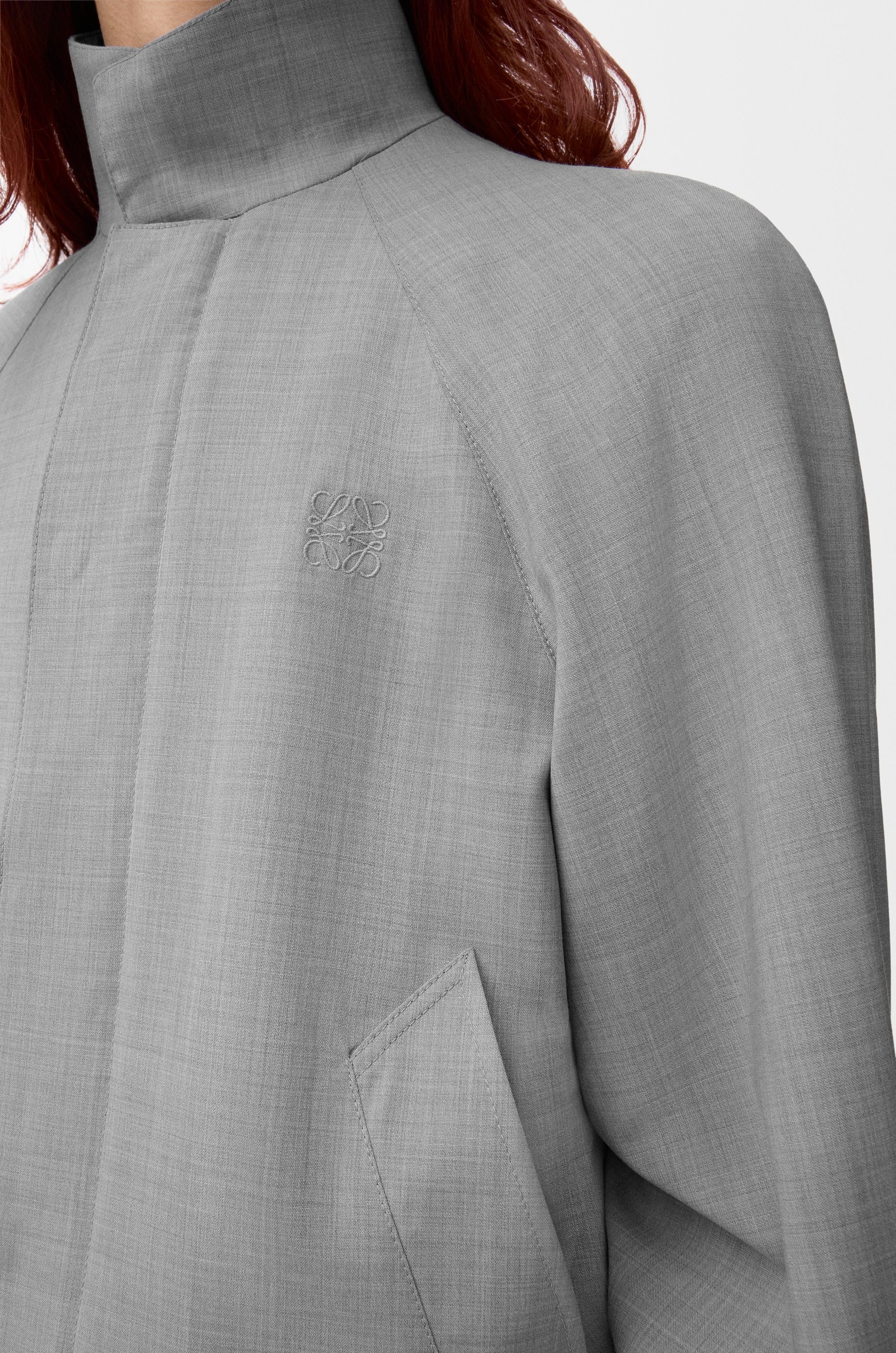 Zip-up jacket in wool - 5