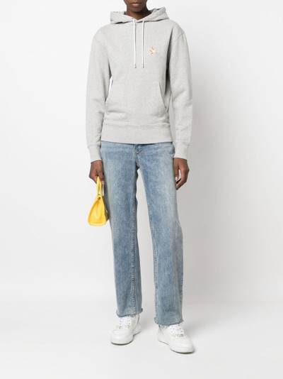 Maison Kitsuné fox-embroidered cotton hoodie outlook