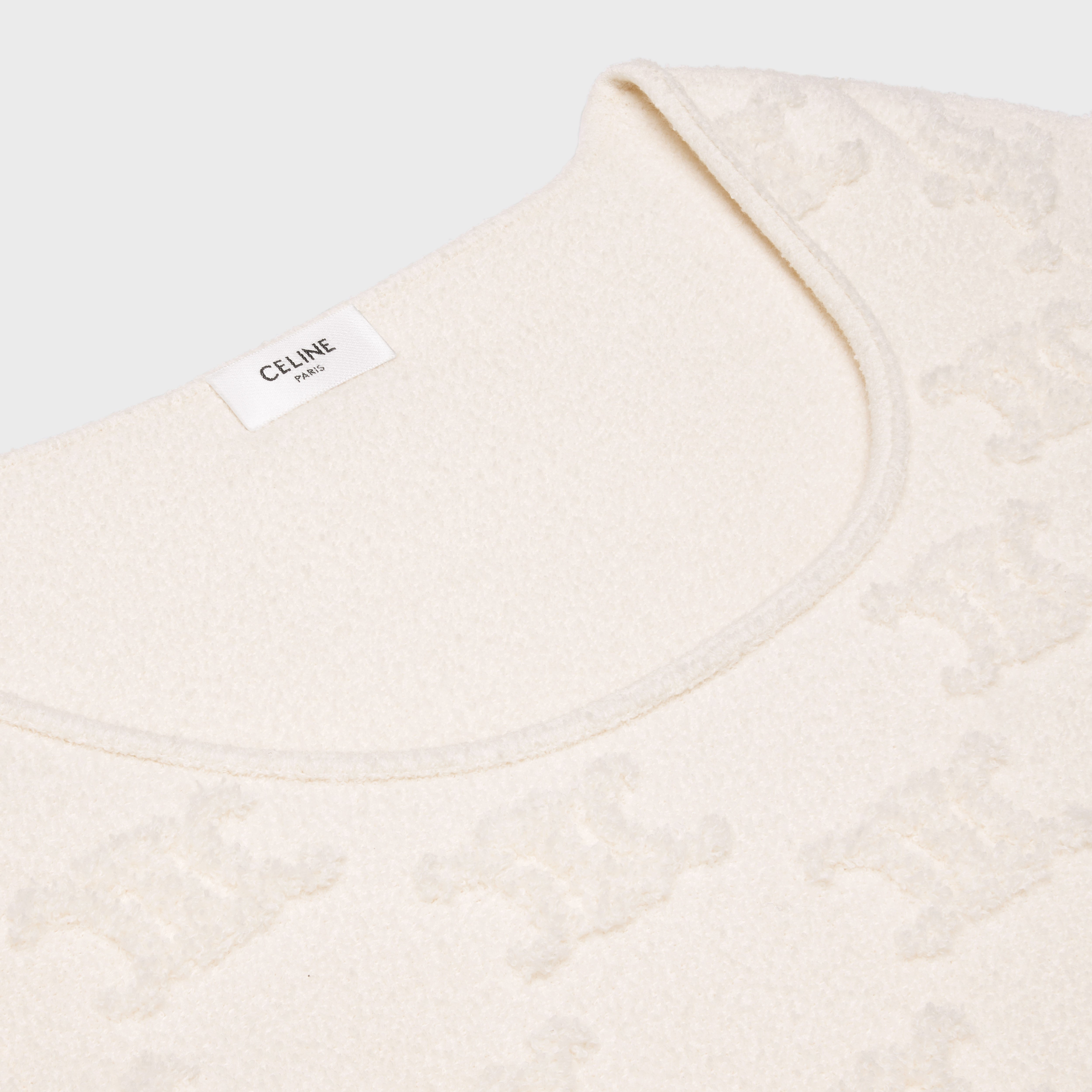 triomphe crop top in cotton bouclé - 3