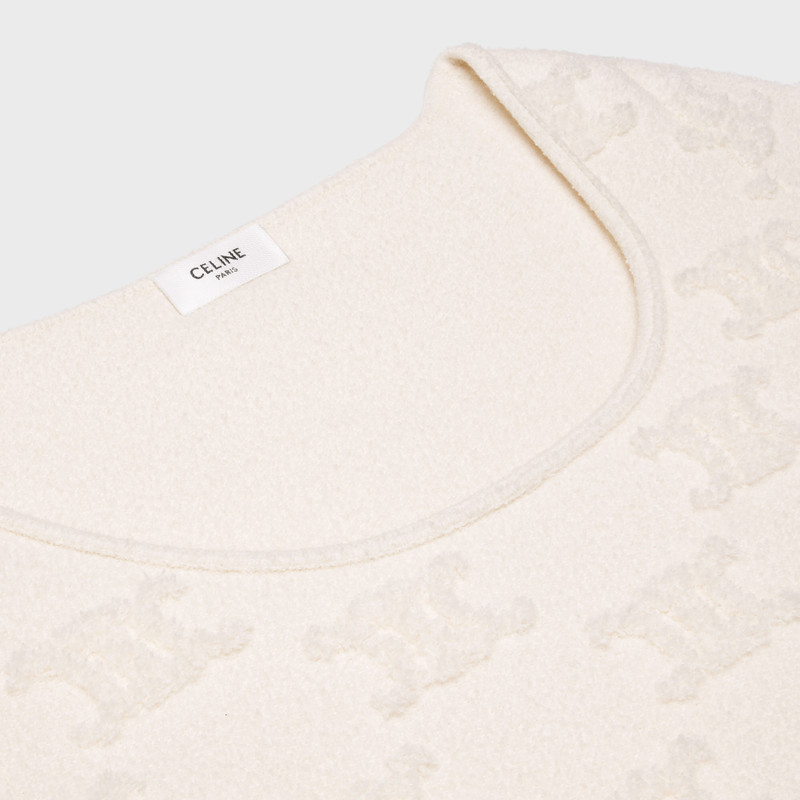 triomphe crop top in cotton bouclé 3