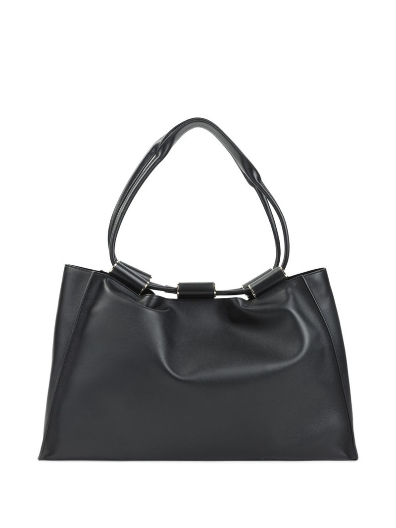 GIORGIO ARMANI logo-detail leather shoulder bag outlook