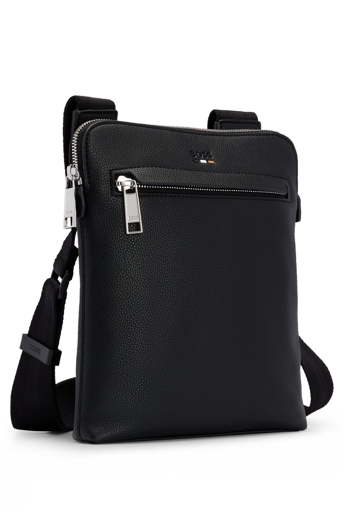 FAUX-LEATHER ENVELOPE BAG WITH LOGO AND SIGNATURE STRIPE - 5