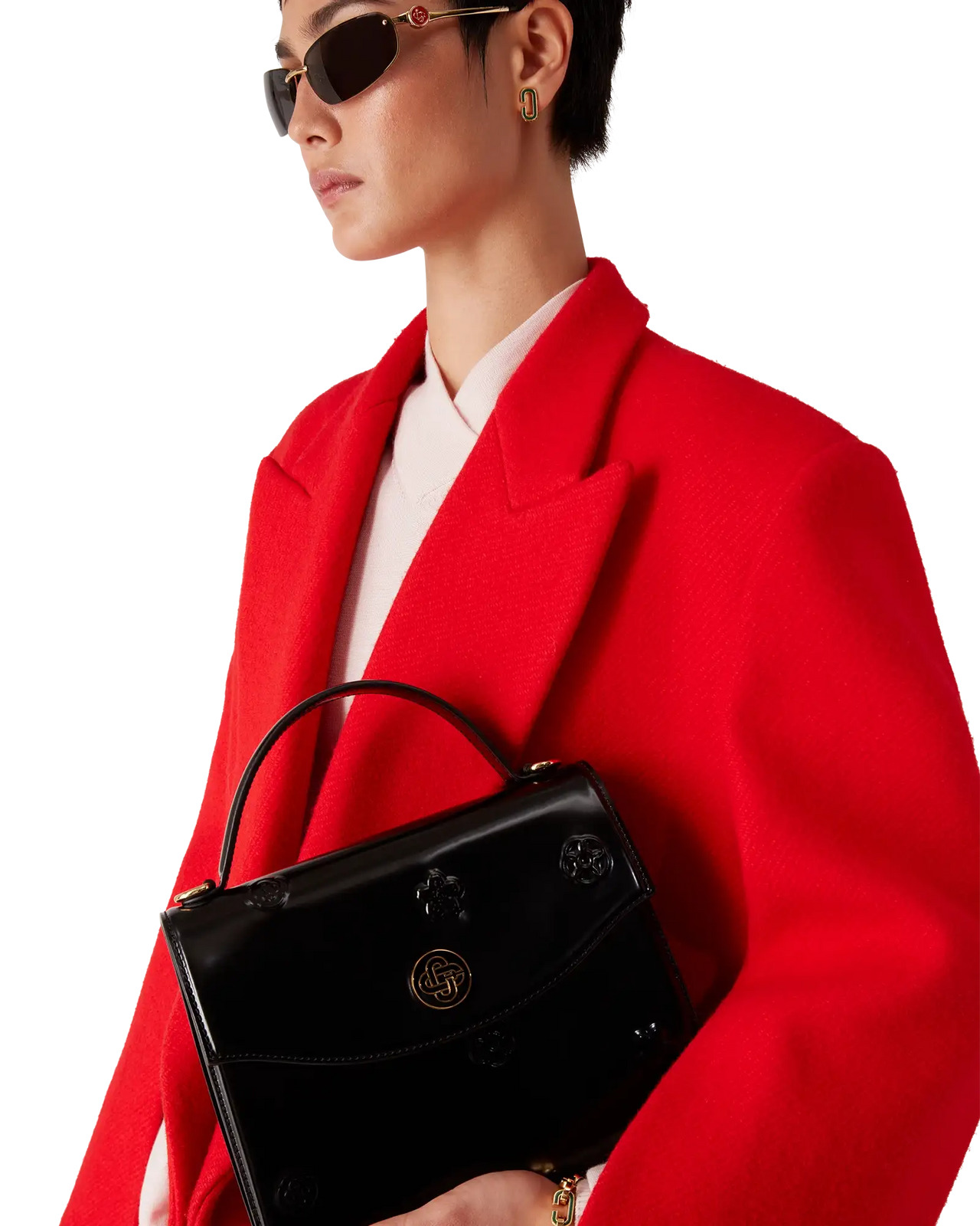 Black Emblems Jeanne Bag | Casablanca Paris - 4