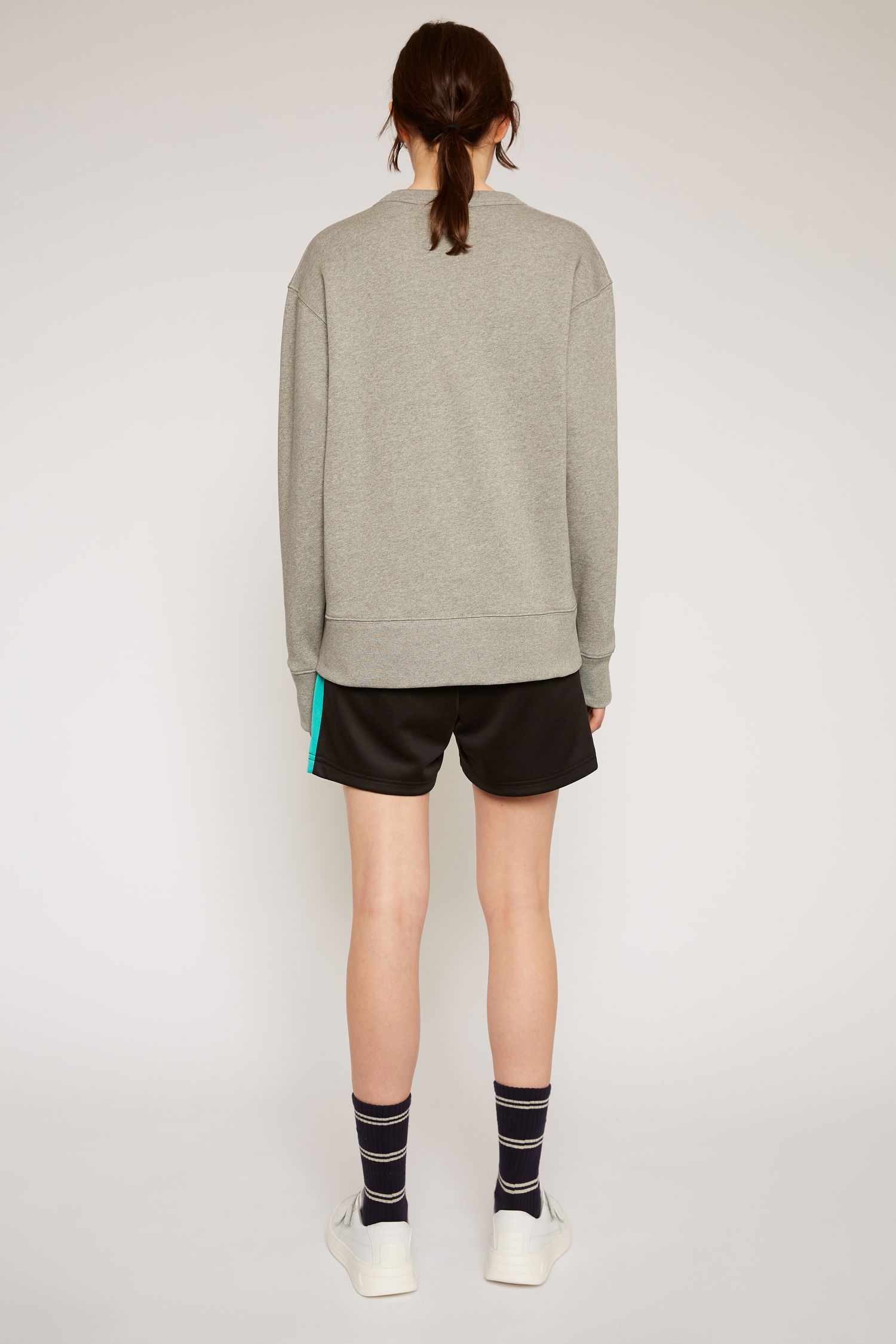 Crewneck wool sweater grey melange - 3