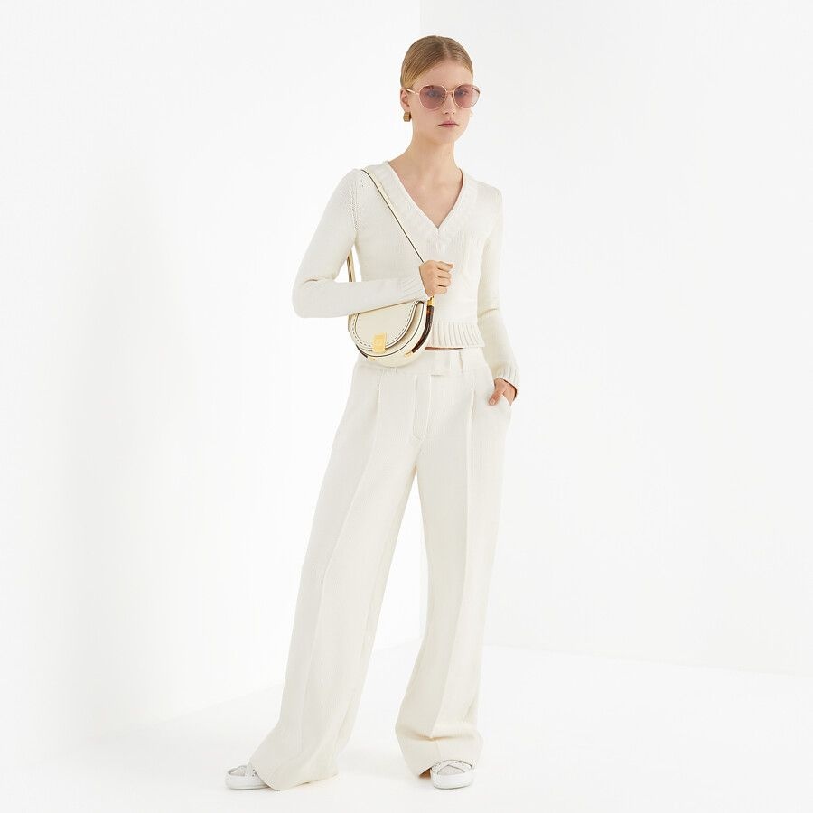 White cotton sweater - 4