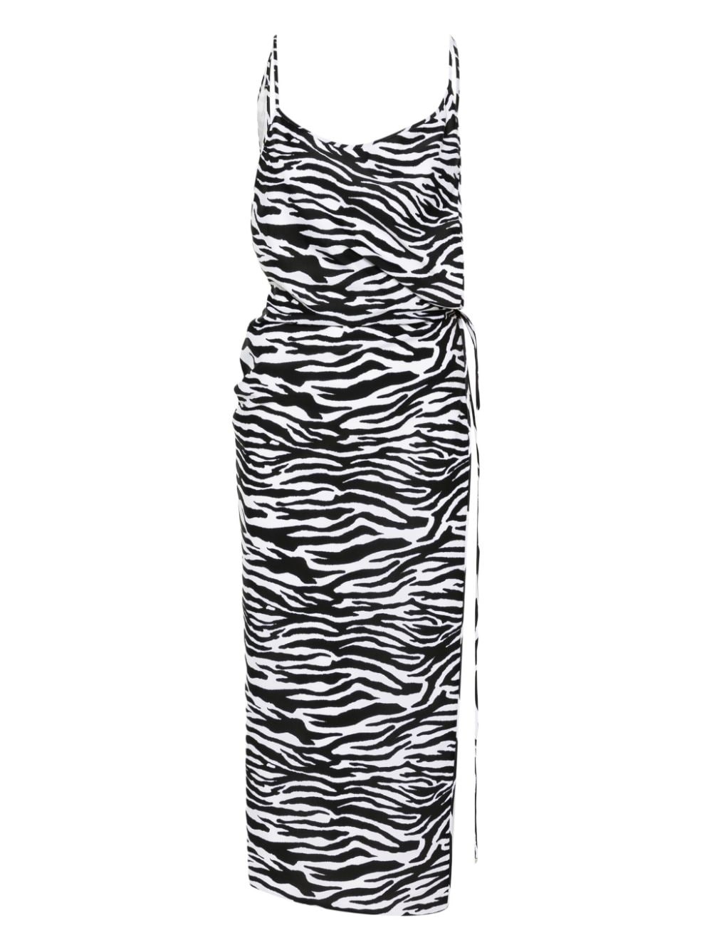 zebra-print beach dress - 1