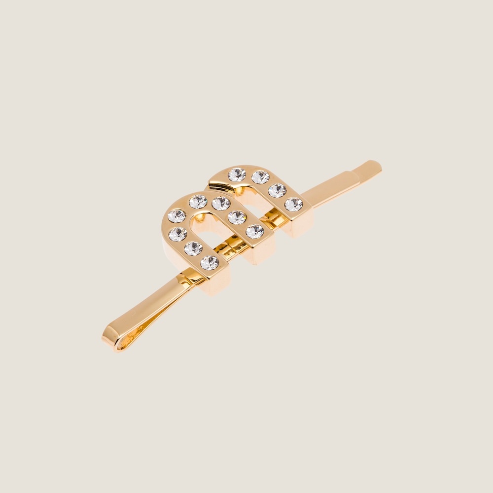 Plexiglas and metal hair clip - 2