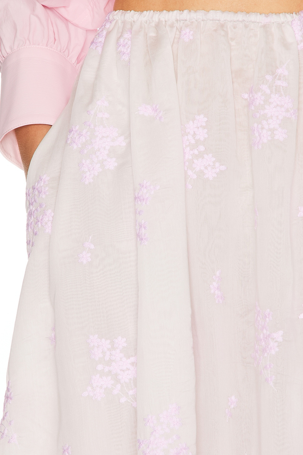 Midday Skirt in Cherry Blossom Embroidery - 6
