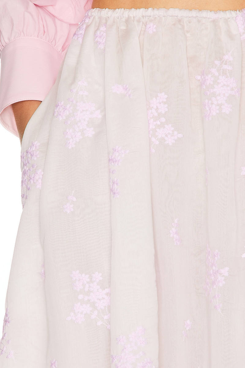 HELSA Midday Skirt in Cherry Blossom Embroidery outlook