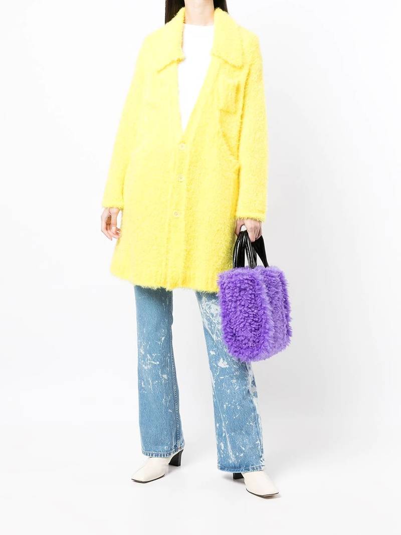 UNDERCOVER brushed knitted coat outlook