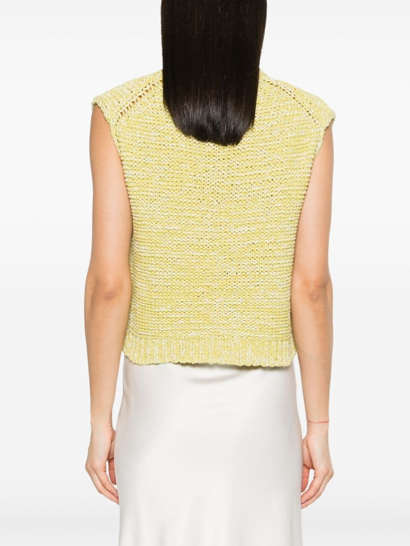 crochet-knit mÃ©lange-effect vest 4