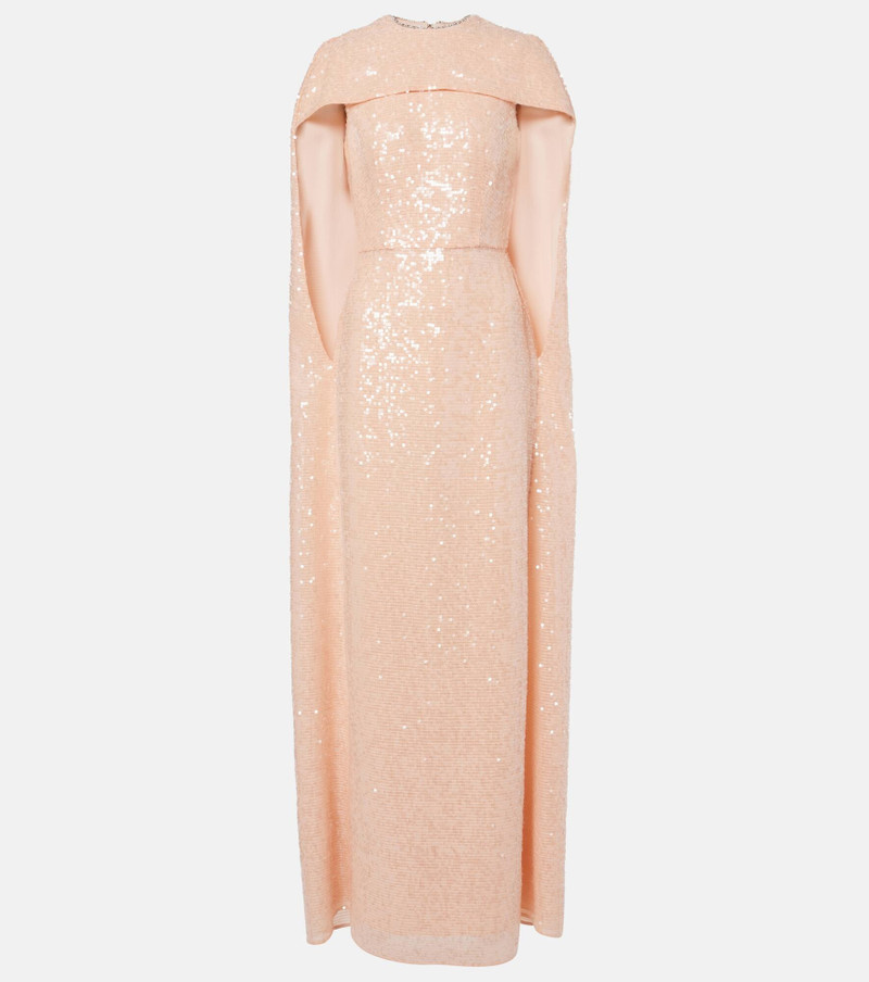 Sequined chiffon gown 1