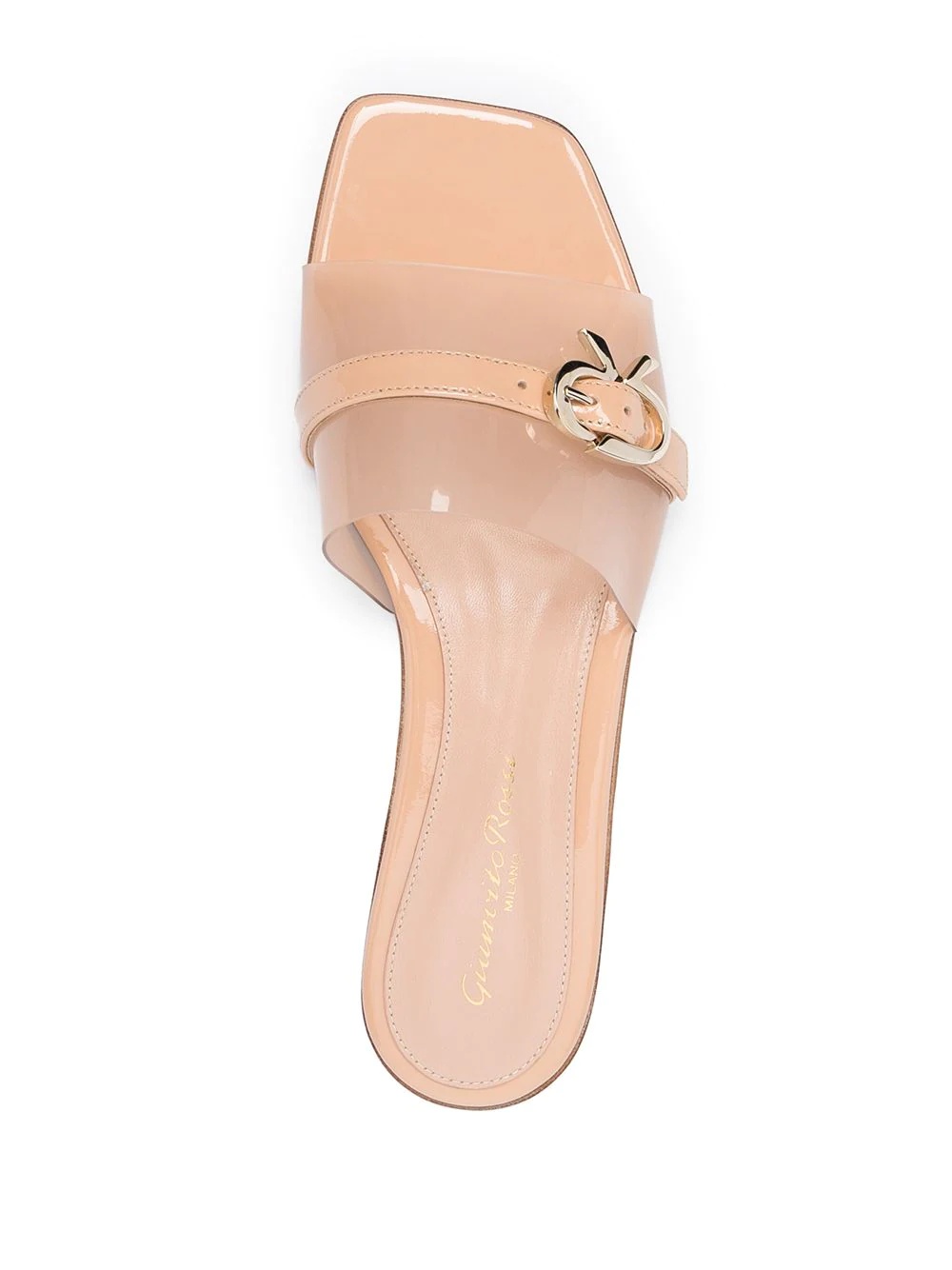 buckle-detail square-toe sandals - 4