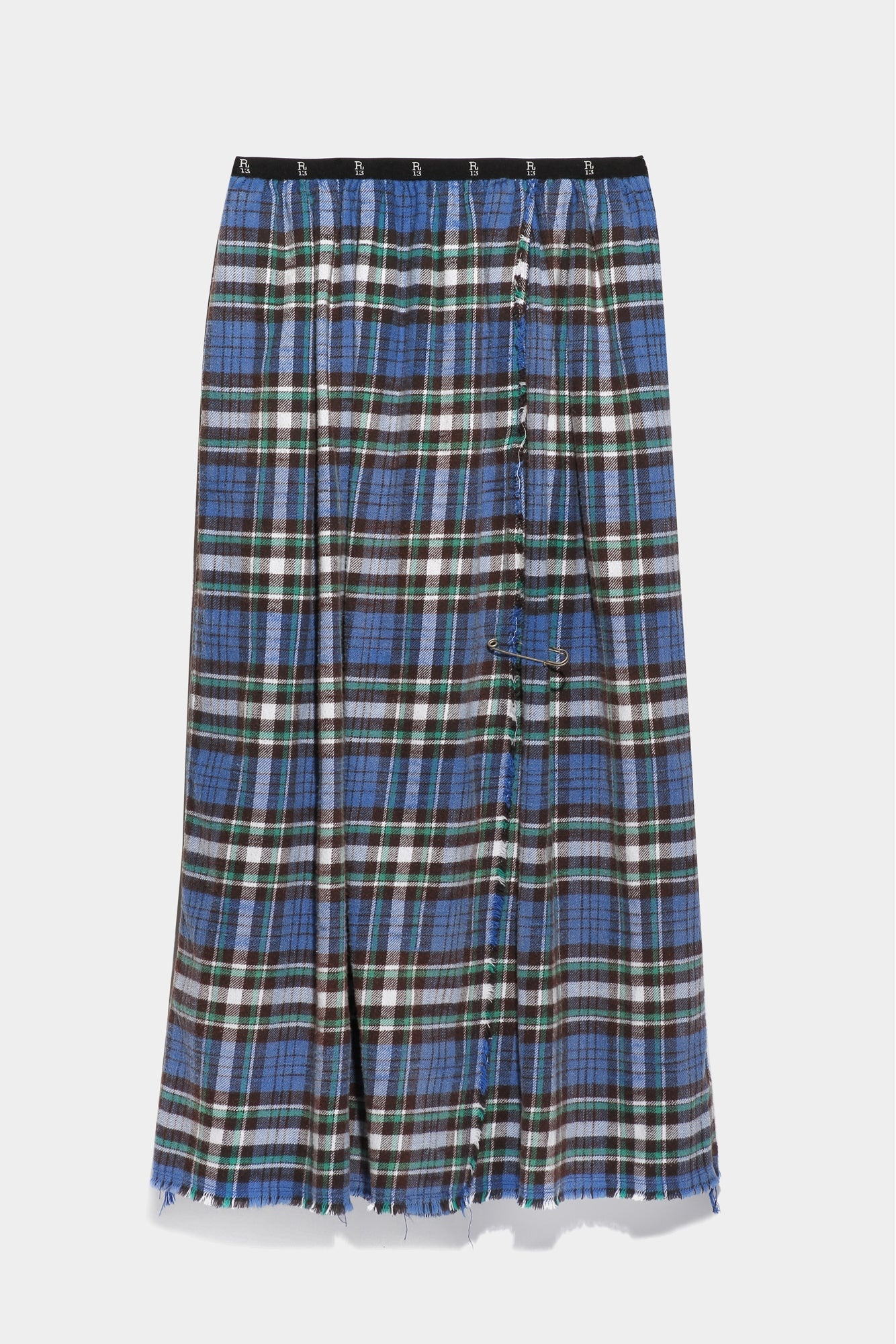 KILT SKIRT - BLUE/GREEN PLAID - 1