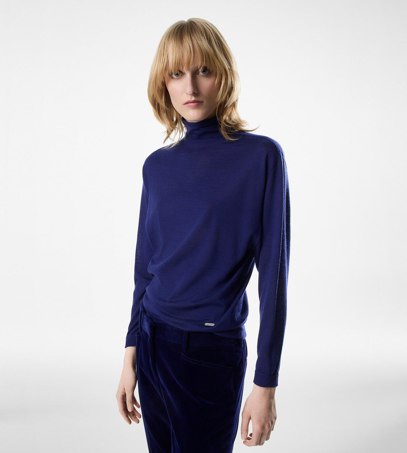 TOM FORD LONG SLEEVE TURTLENECK KNIT WITH TOM FORD METAL PLAQUE outlook