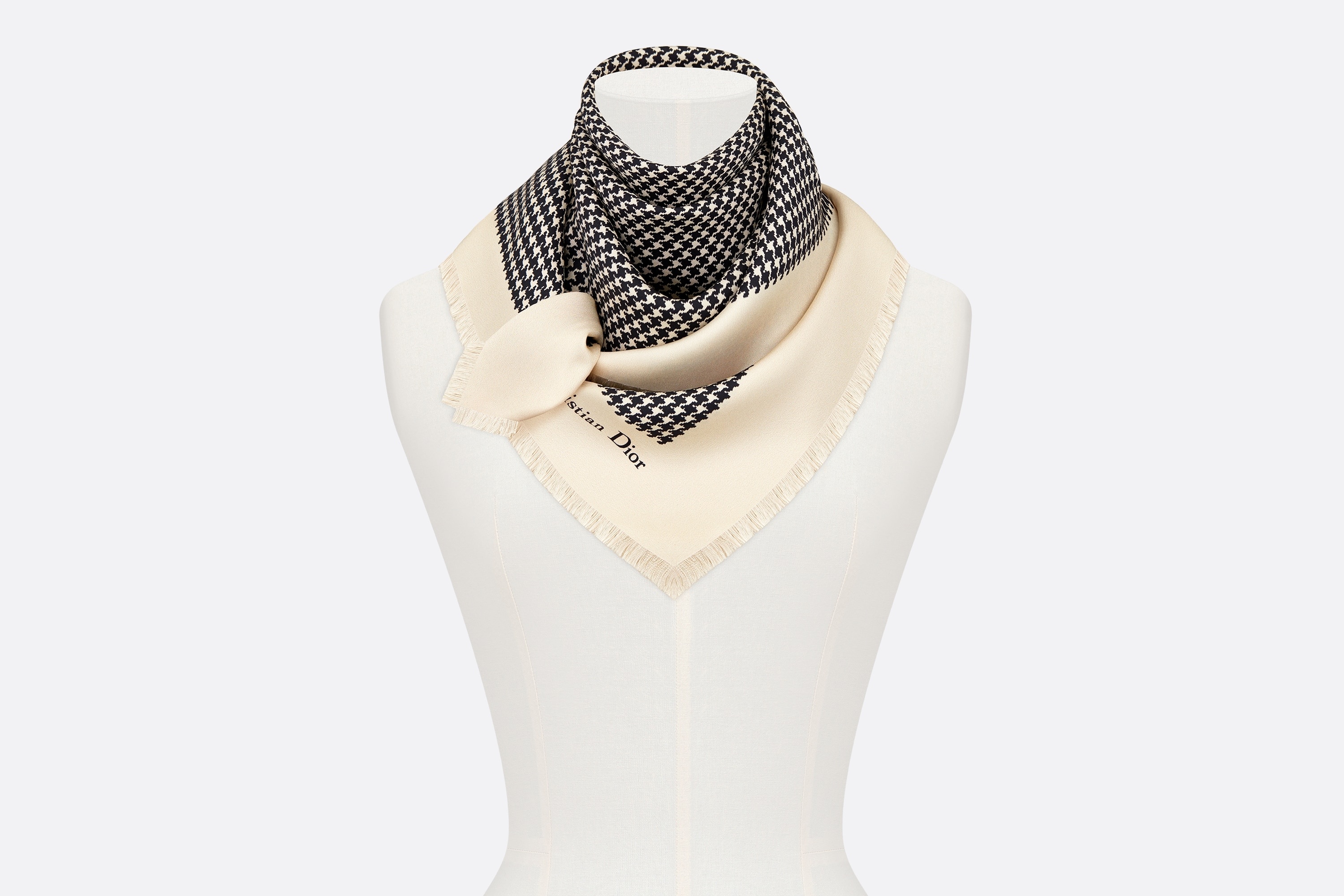 Houndstooth Diortwin Square Scarf - 6