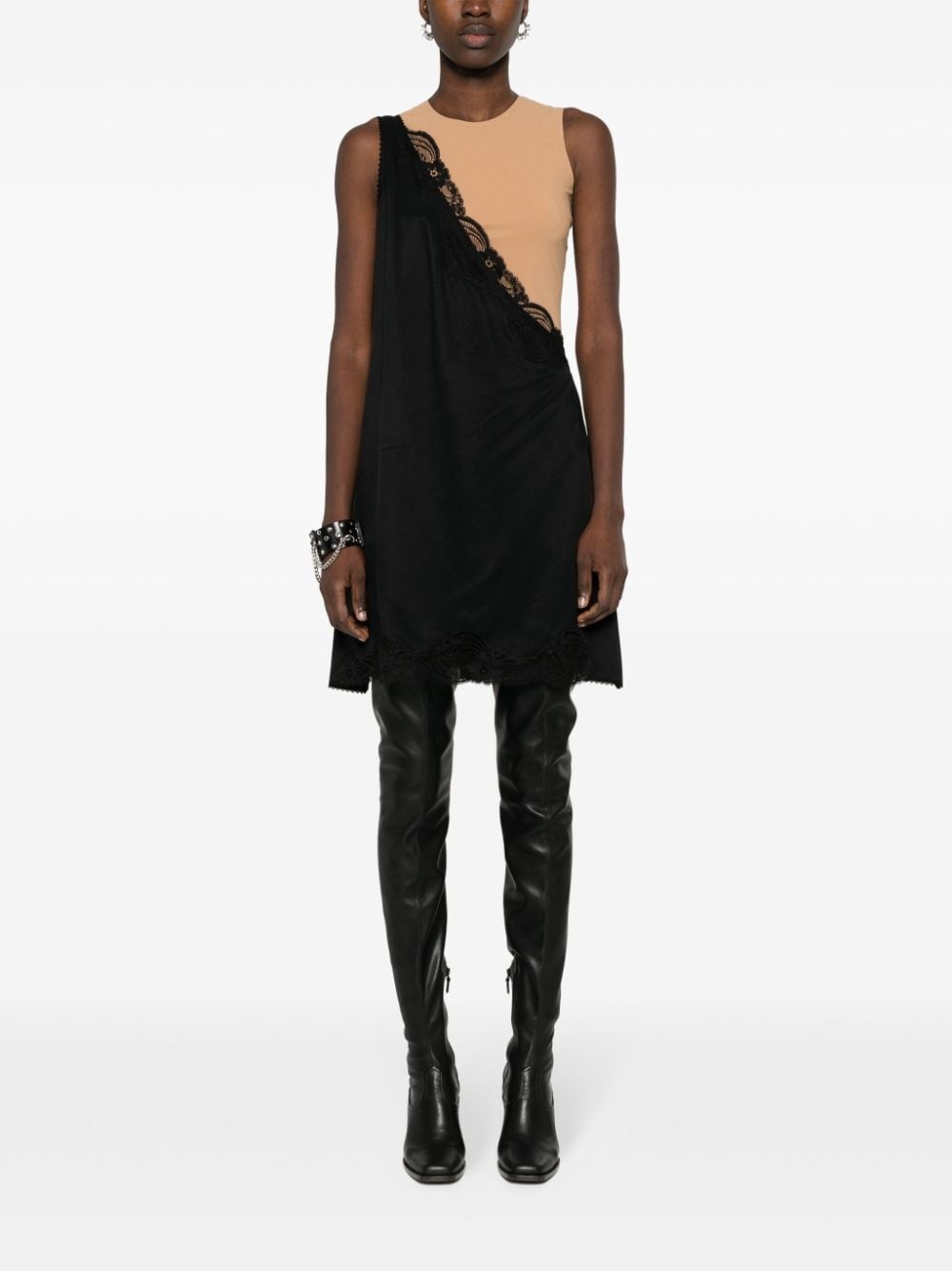 lace-trim dress - 2