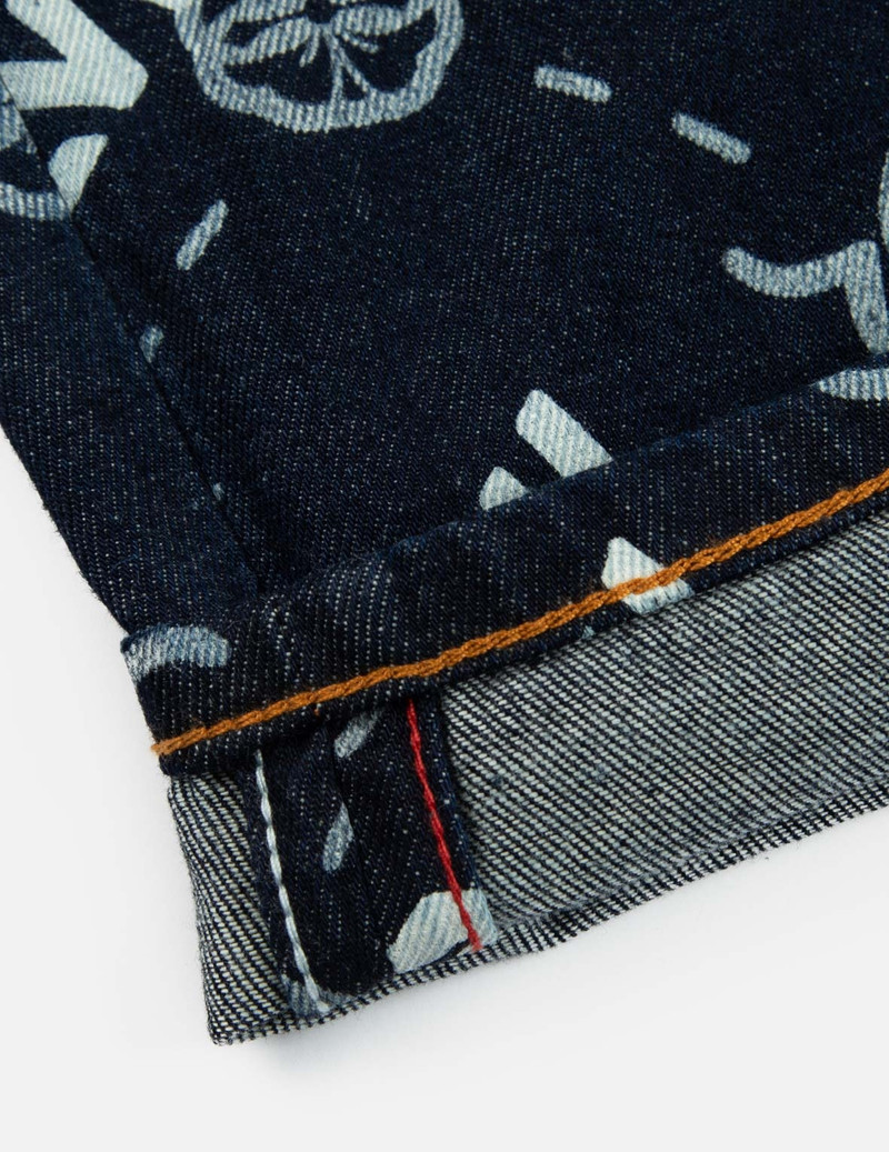 MONOGRAM PRINT DENIM SHORTS 11