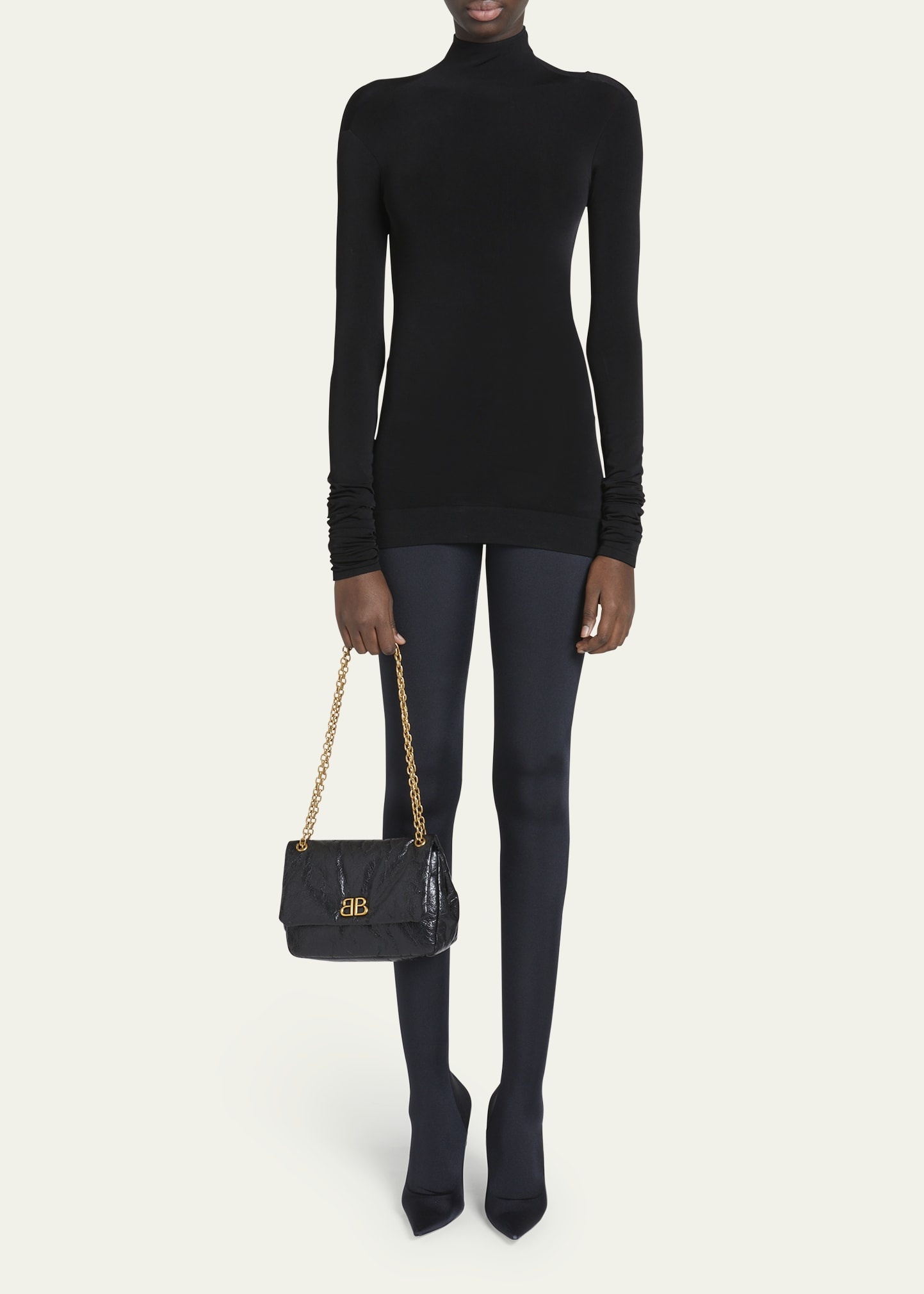 Monaco Mini Leather Chain Shoulder Bag - 4
