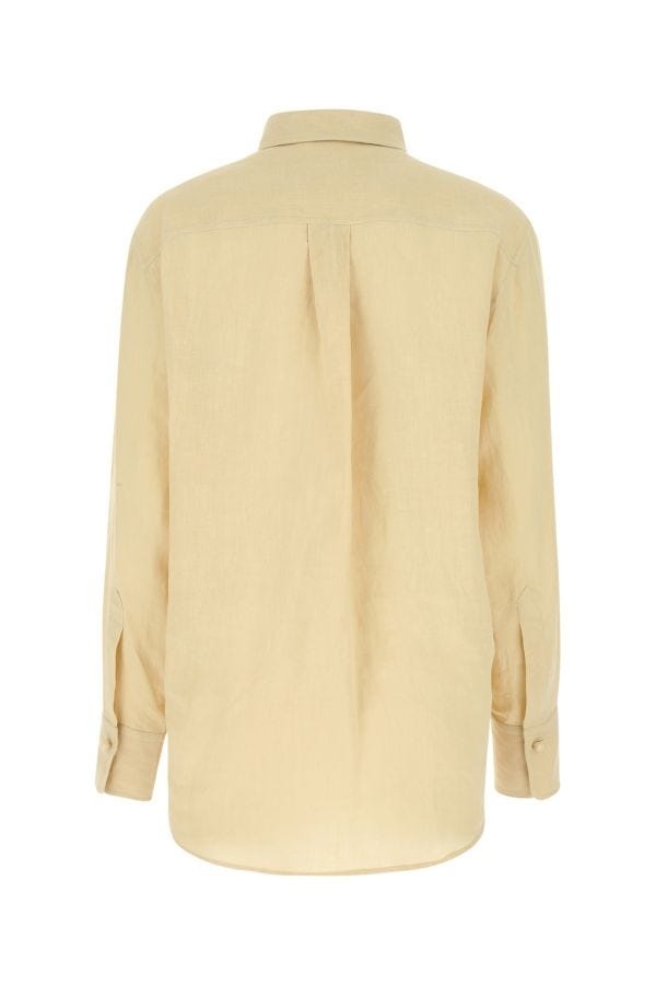 Beige linen oversize shirt - 3