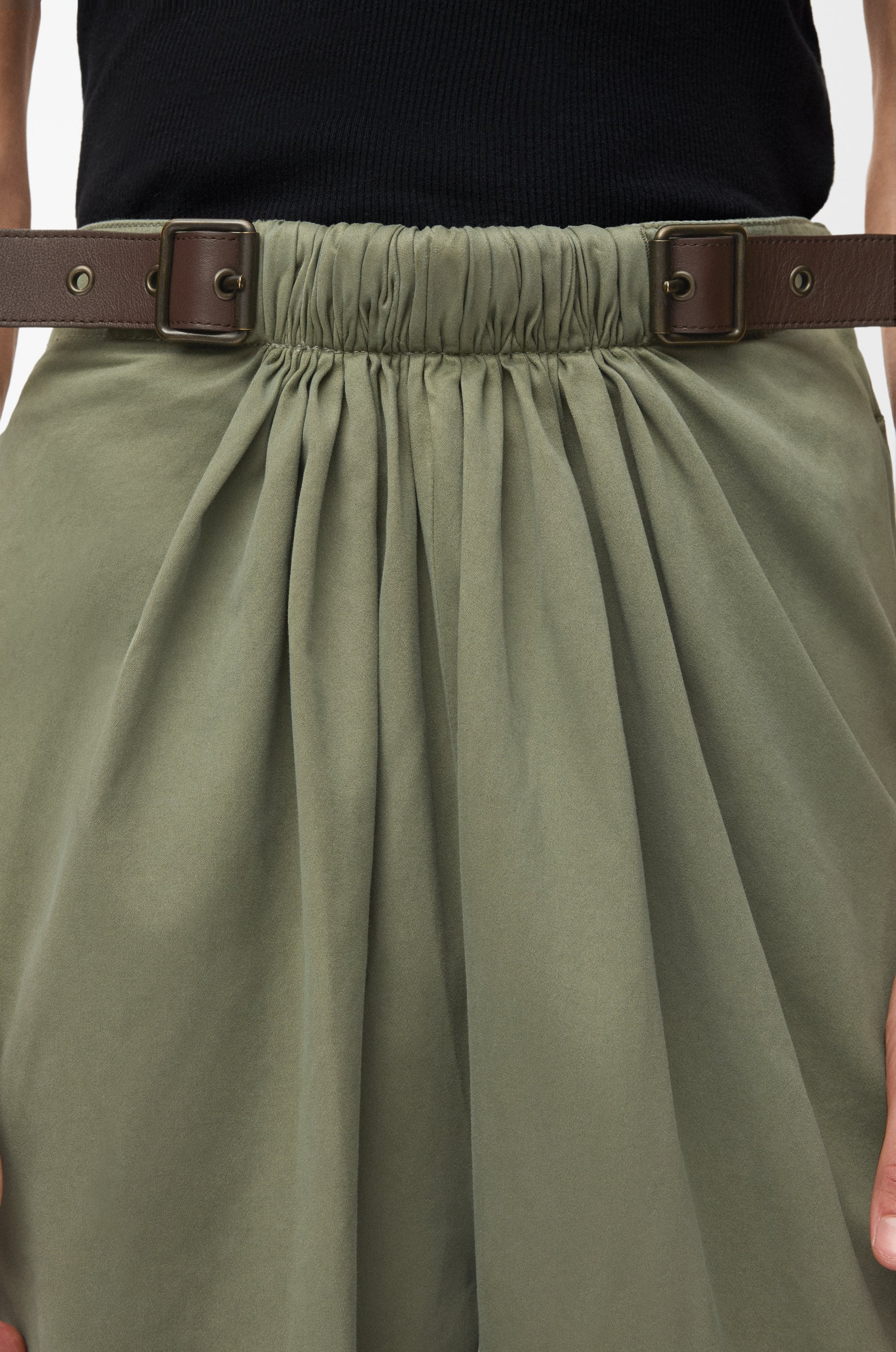 Belted trousers in cotton - 5