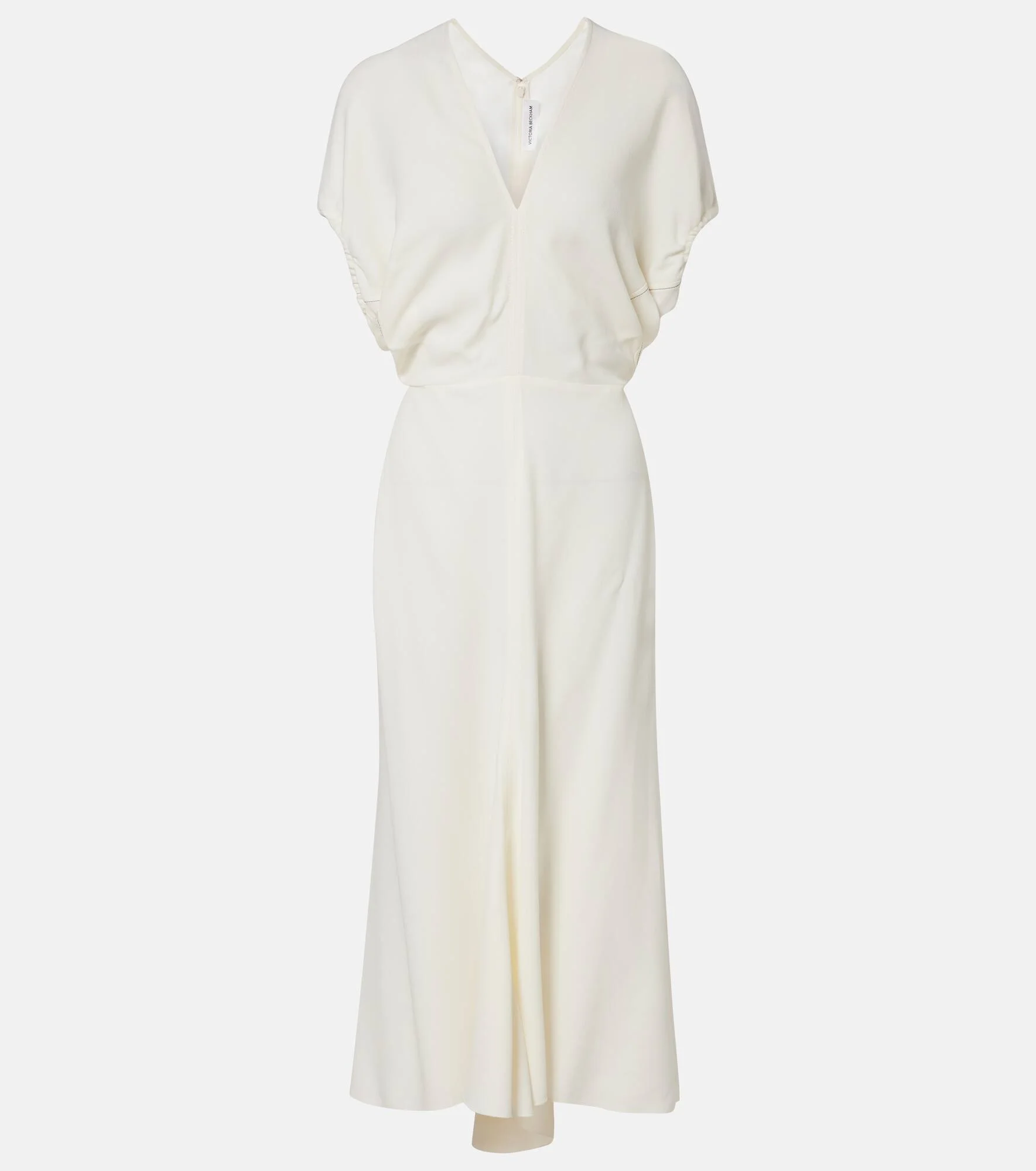 Edith crêpe satin midi dress - 1