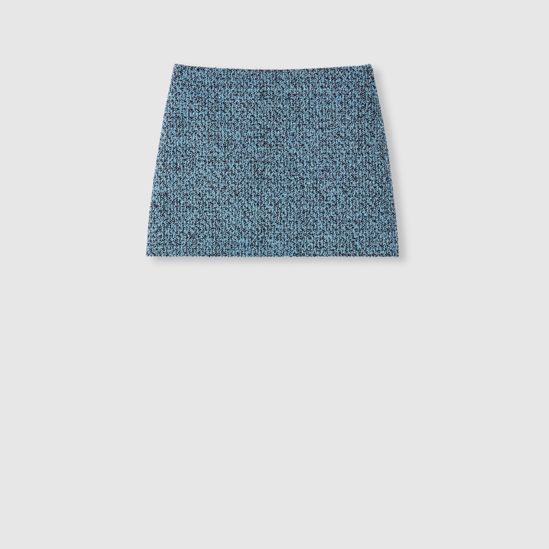 Wool cotton bouclé mini skirt 1