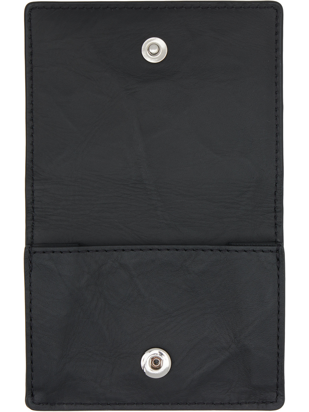 Black Logo Leather Card Holder - 3