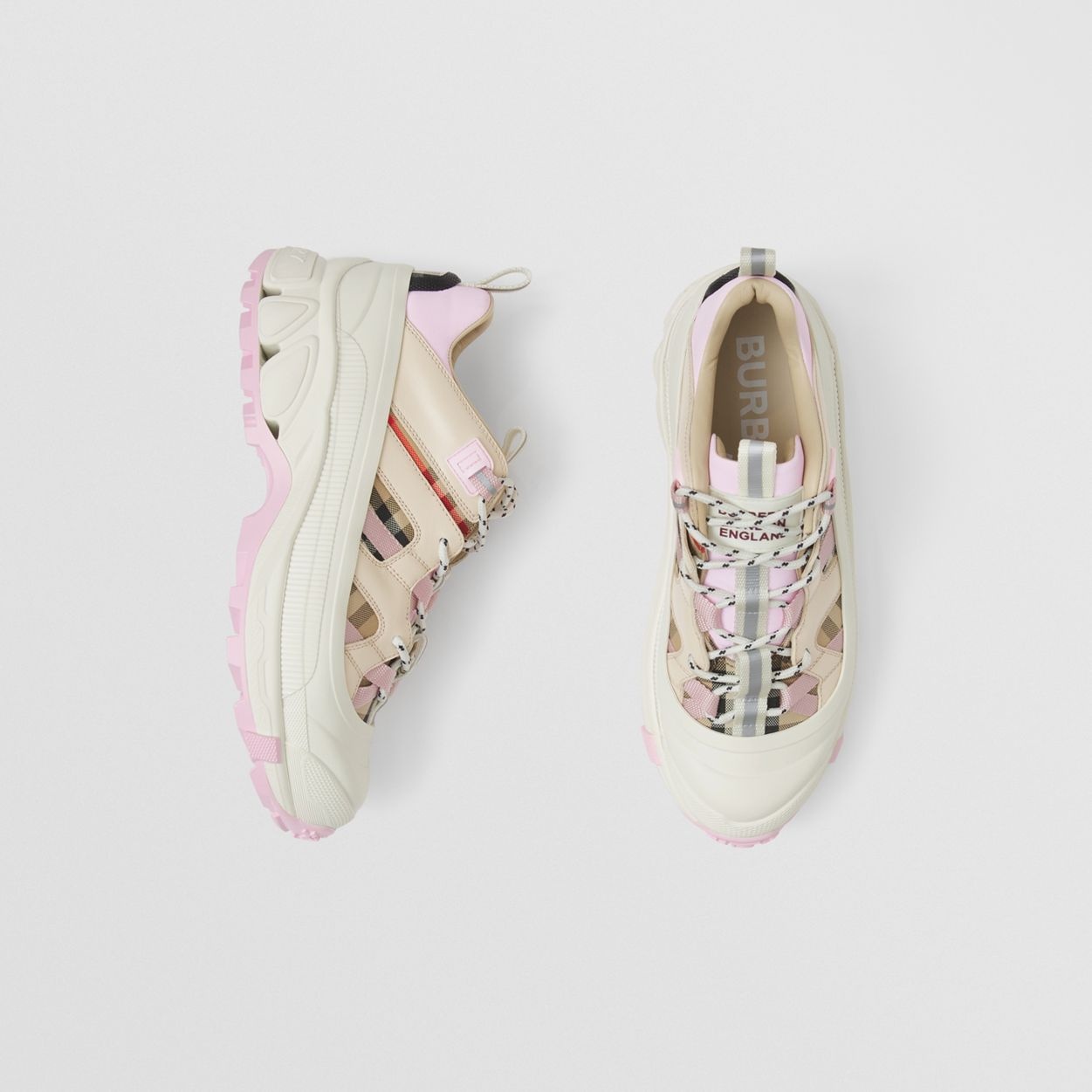 Check Cotton and Leather Arthur Sneakers - 6