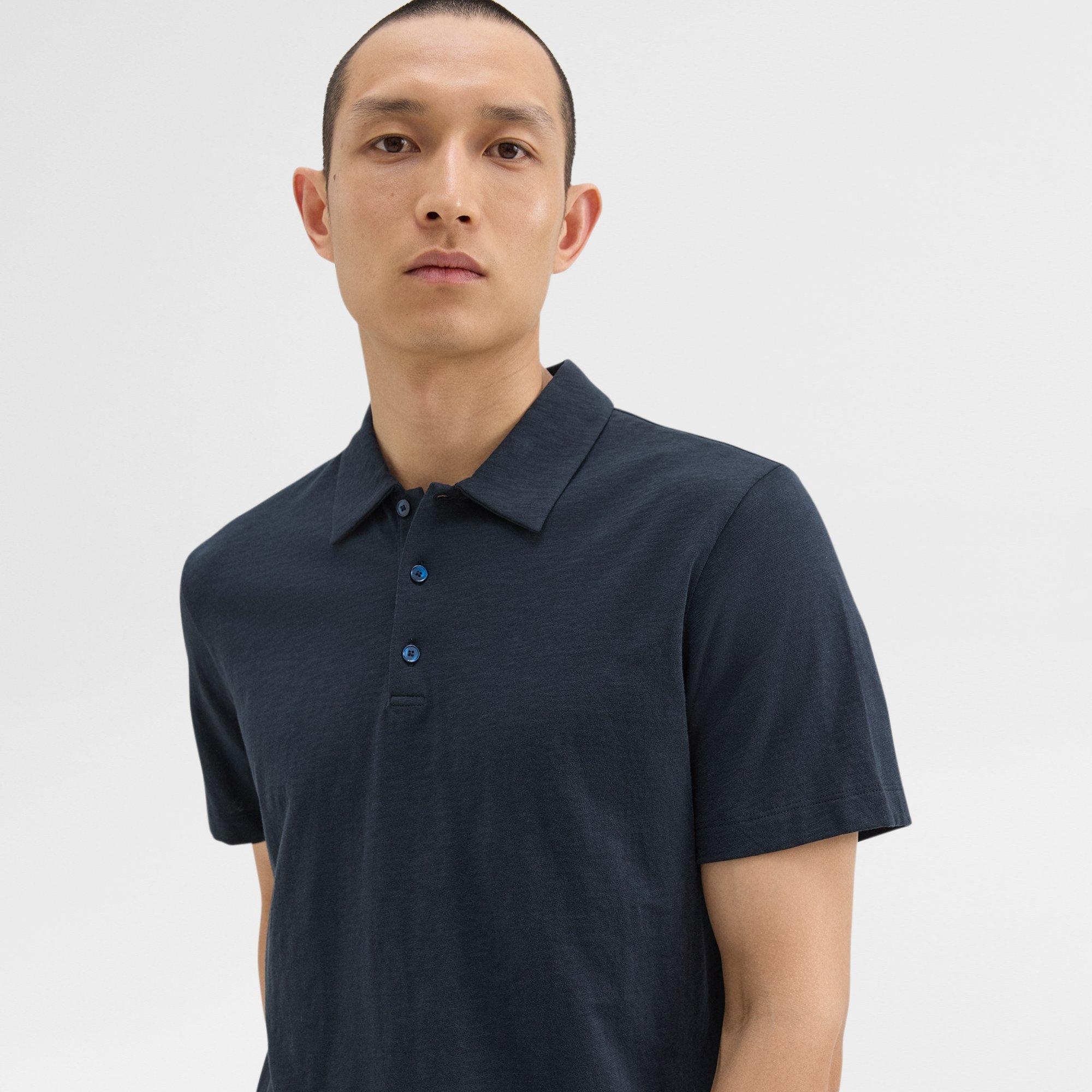 Bron Polo Shirt in Cosmos Slub Cotton - 5