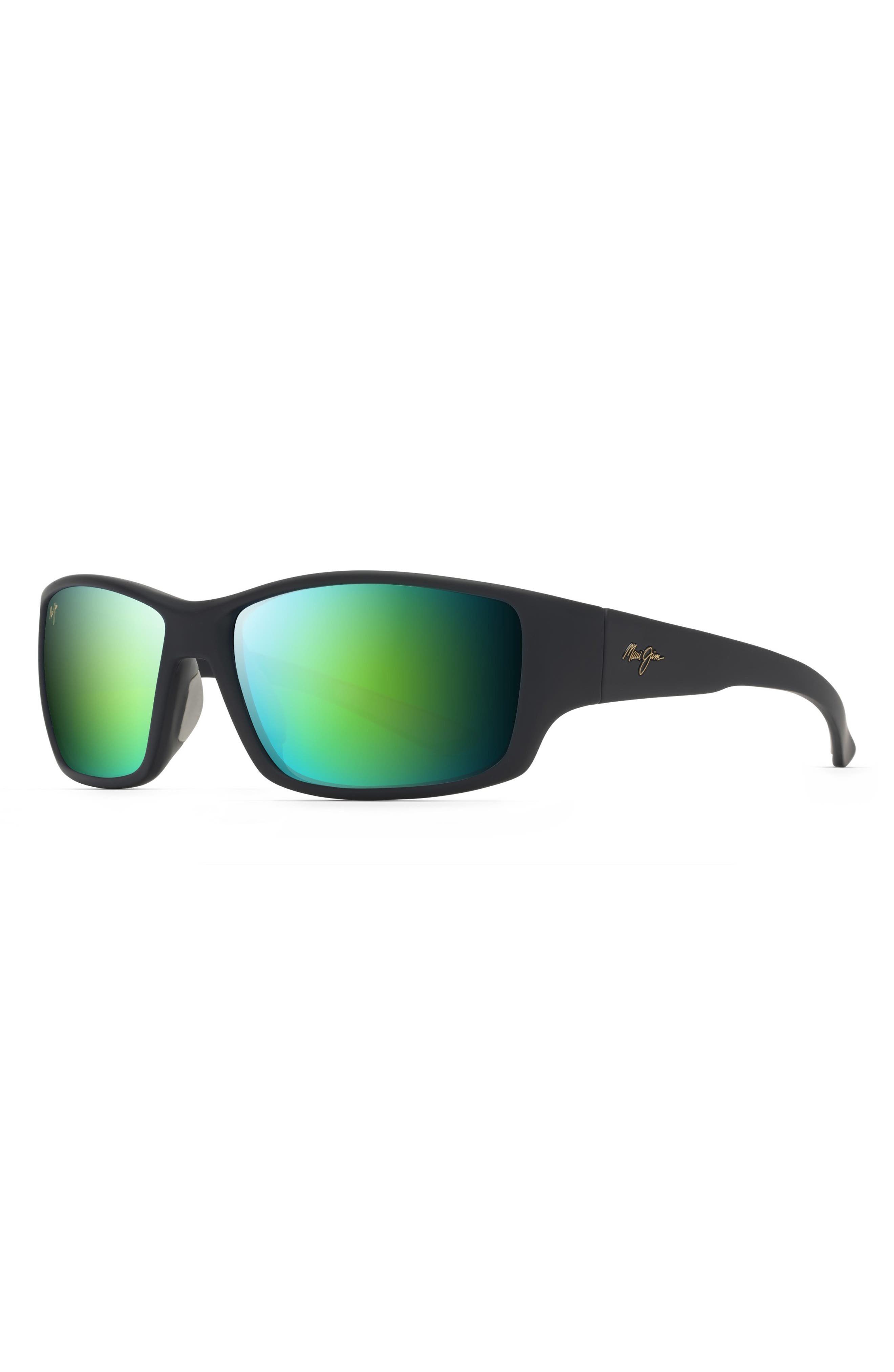 Maui Jim Local Kine 61mm Polarized Sunglasses in Black/Green/Grey at Nordstrom - 2