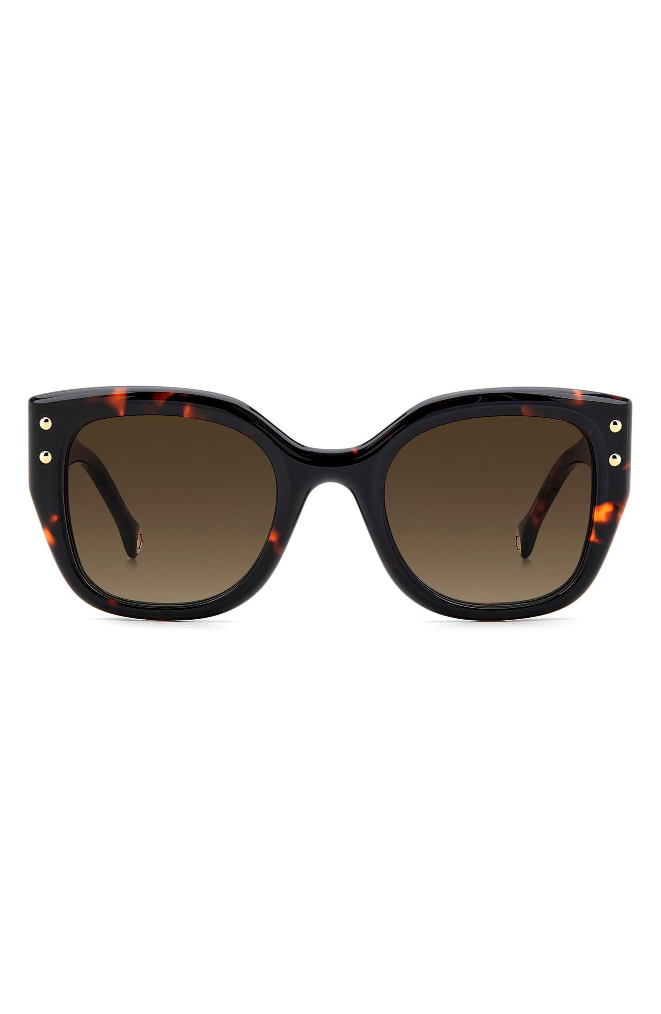 Carolina Herrera 51mm Gradient Square Sunglasses in Havana/Brown Sf at Nordstrom - 1
