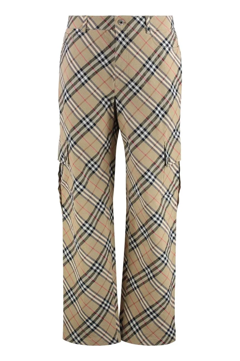 Burberry Linen And Cotton Trousers - 1