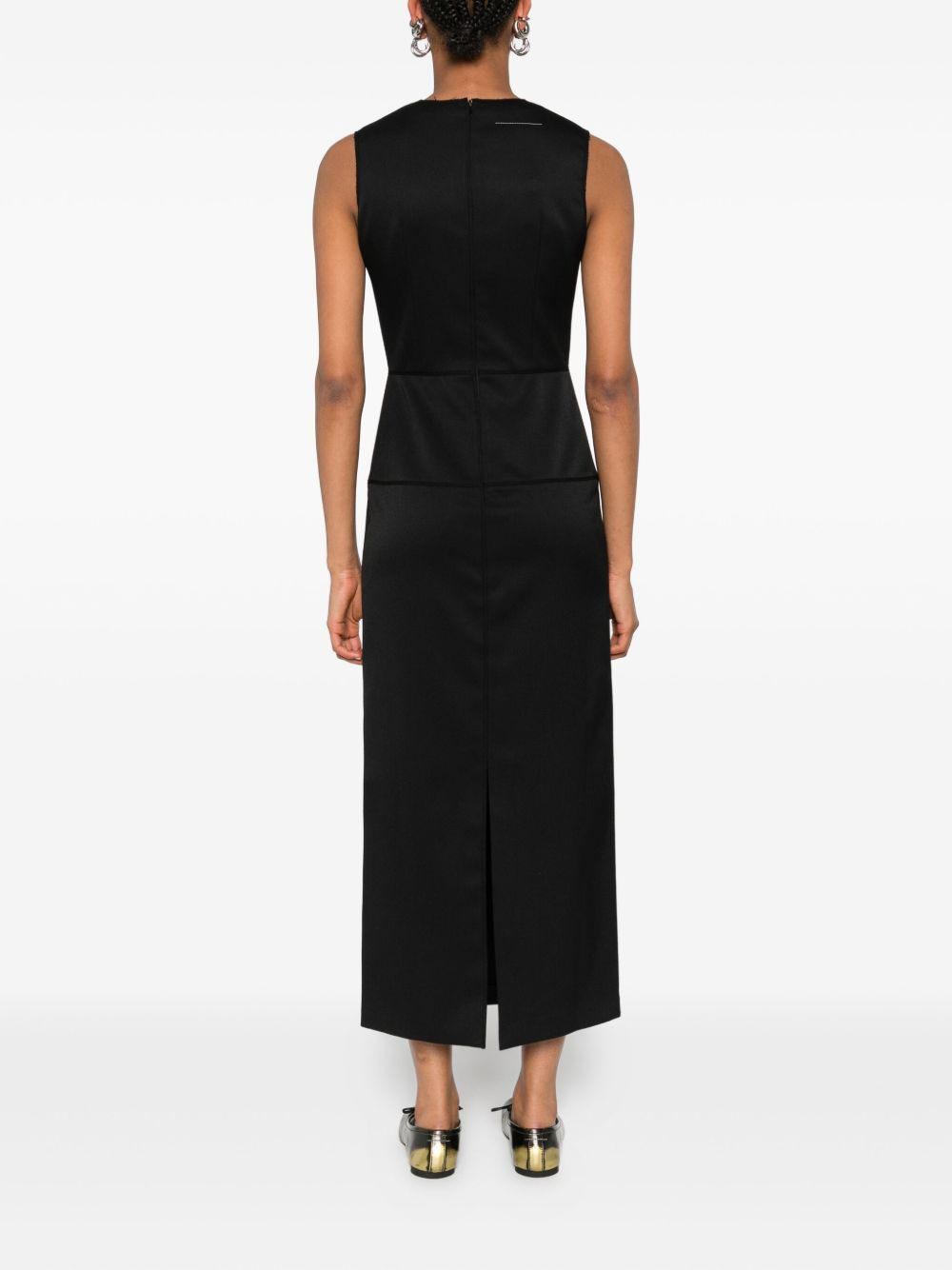 sleeveless seam-detailing midi day dress - 4