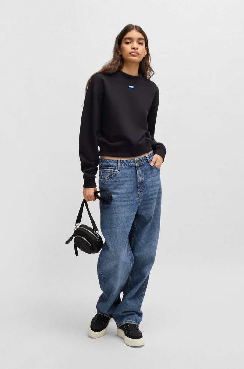 HUGO RELAXED-FIT JEANS IN BLUE COTTON DENIM outlook