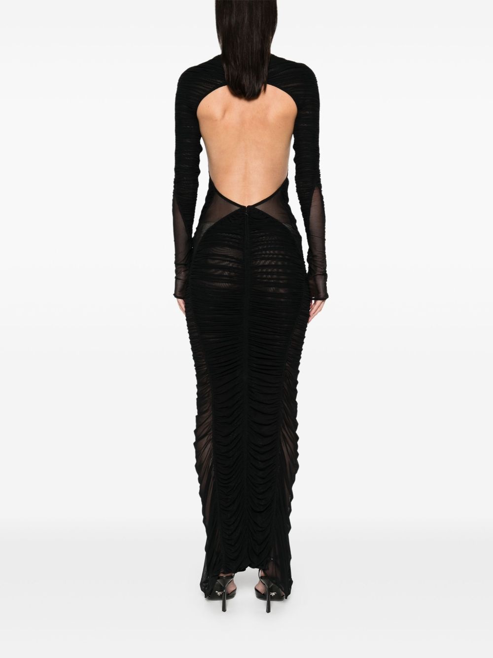 ruched maxi dress - 4