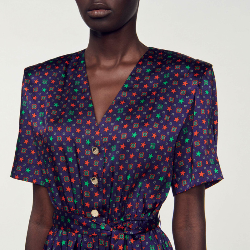 Printed satin playsuit 4