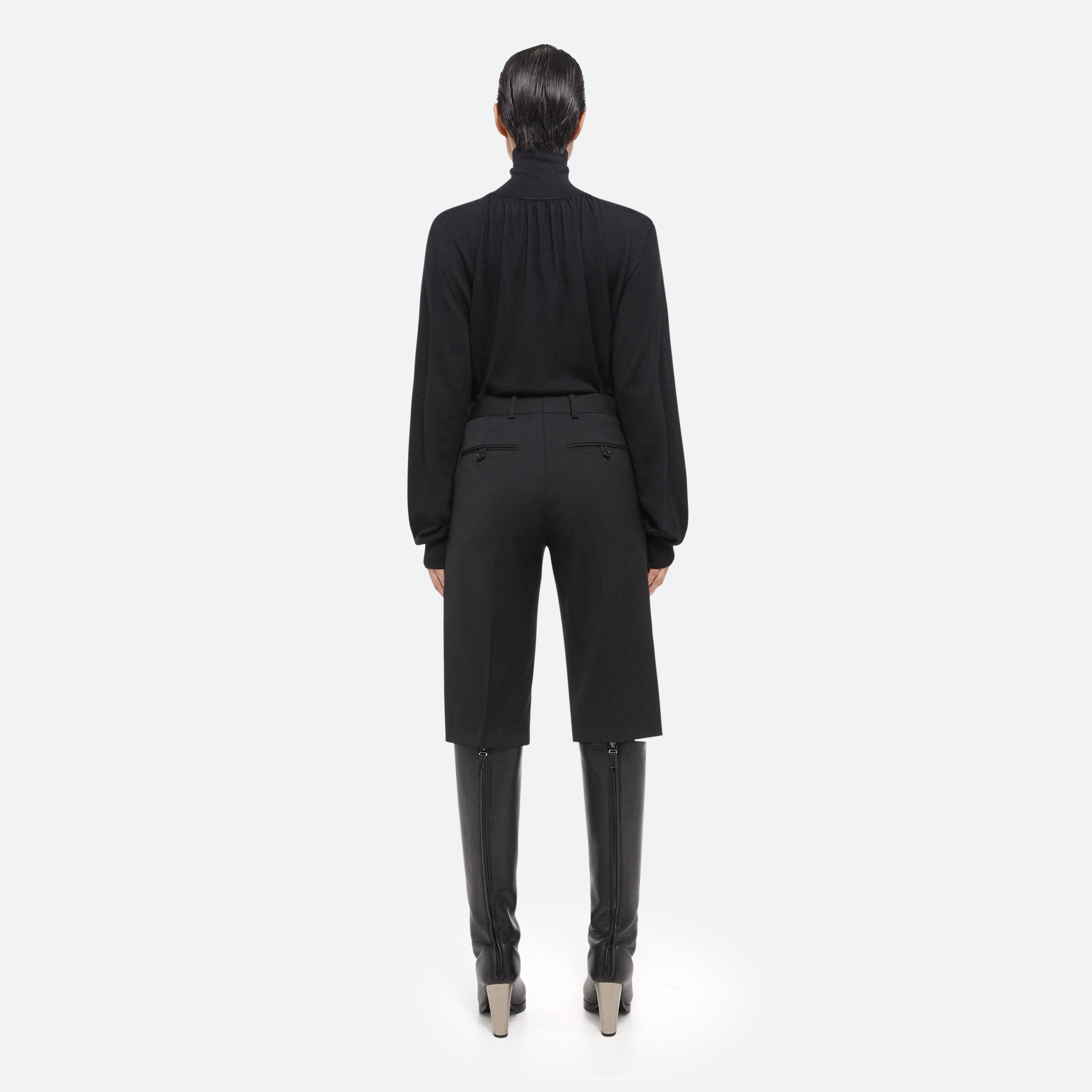 RUCHED WOOL-SILK TURTLENECK - 5