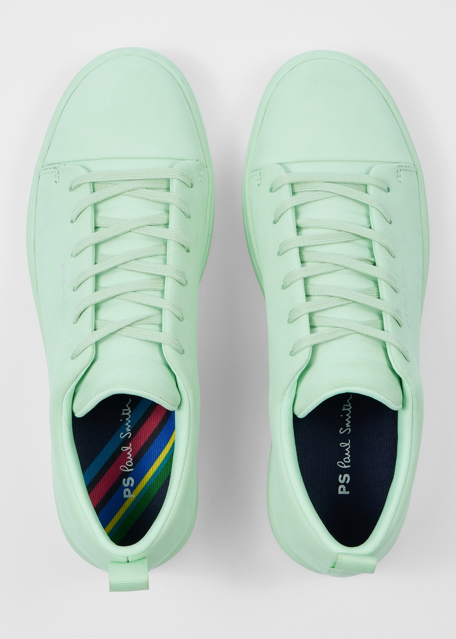 Mint Green Nubuck 'Lee' Trainers - 3
