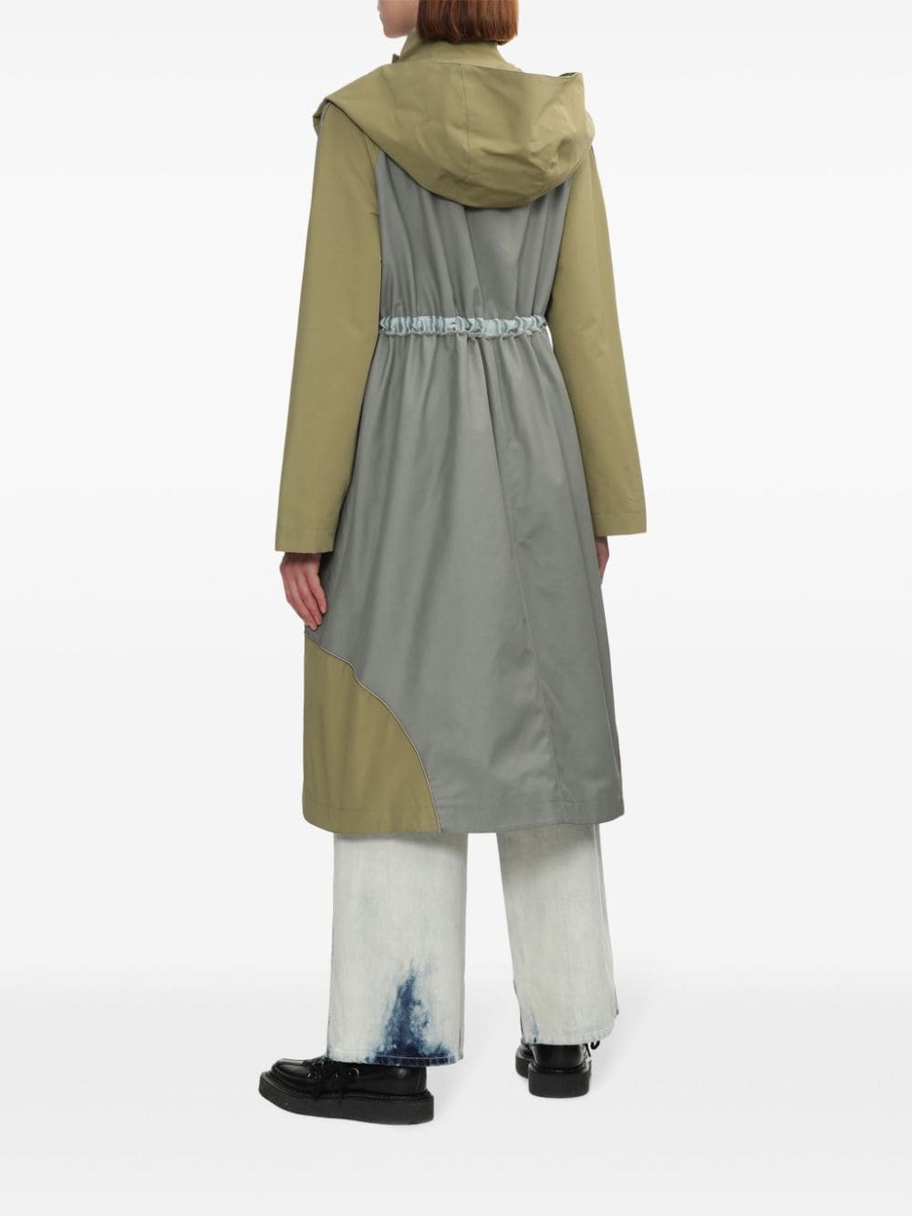colour-block coat - 4