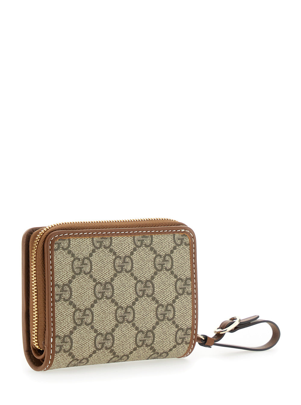 Gucci Women Beige Wallet With Snap Button And Zip Closure In Gg Canvas Woman - 3