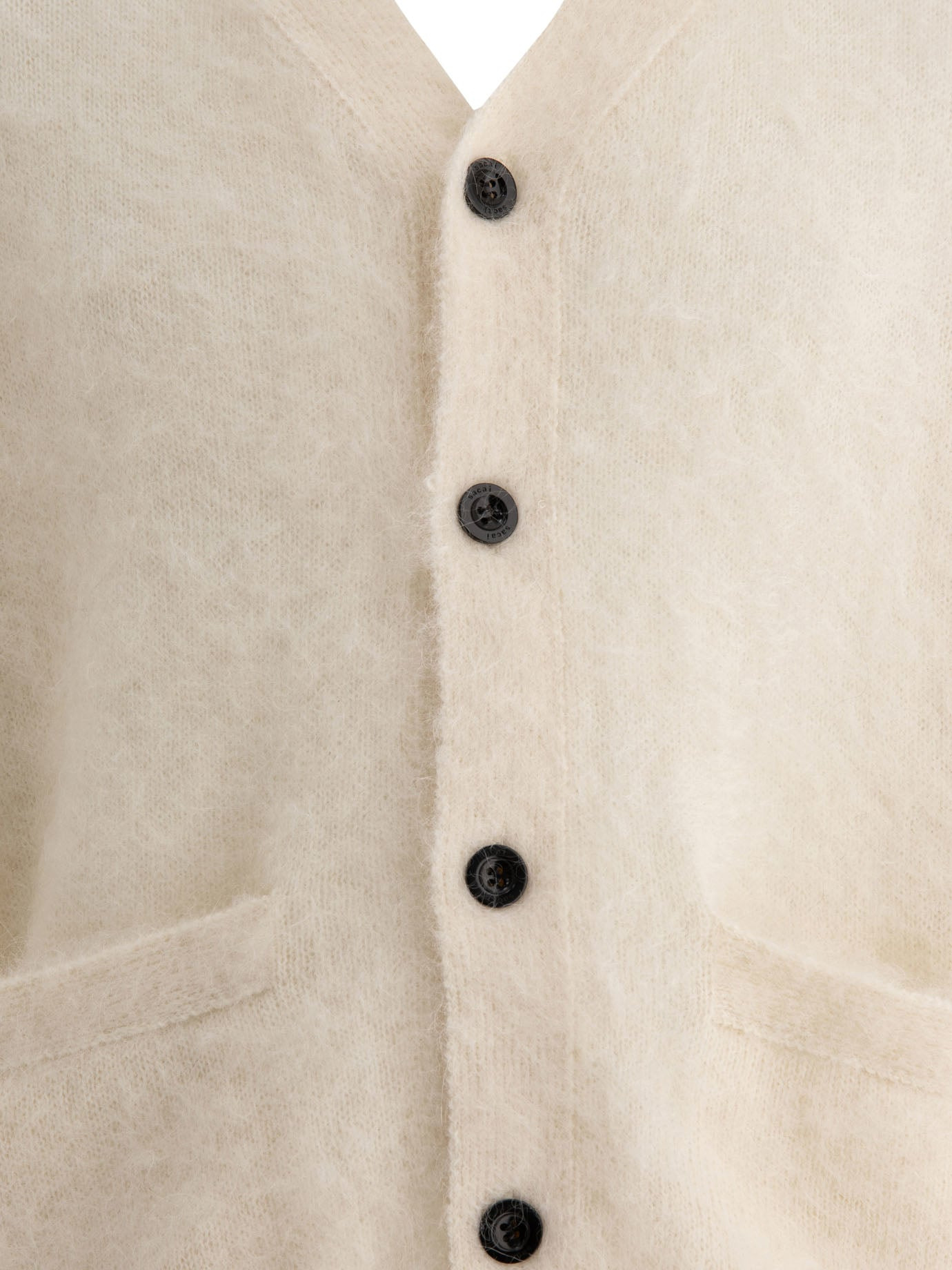 Sacai Men "Gonz Mohair Knit" Cardigan - 3