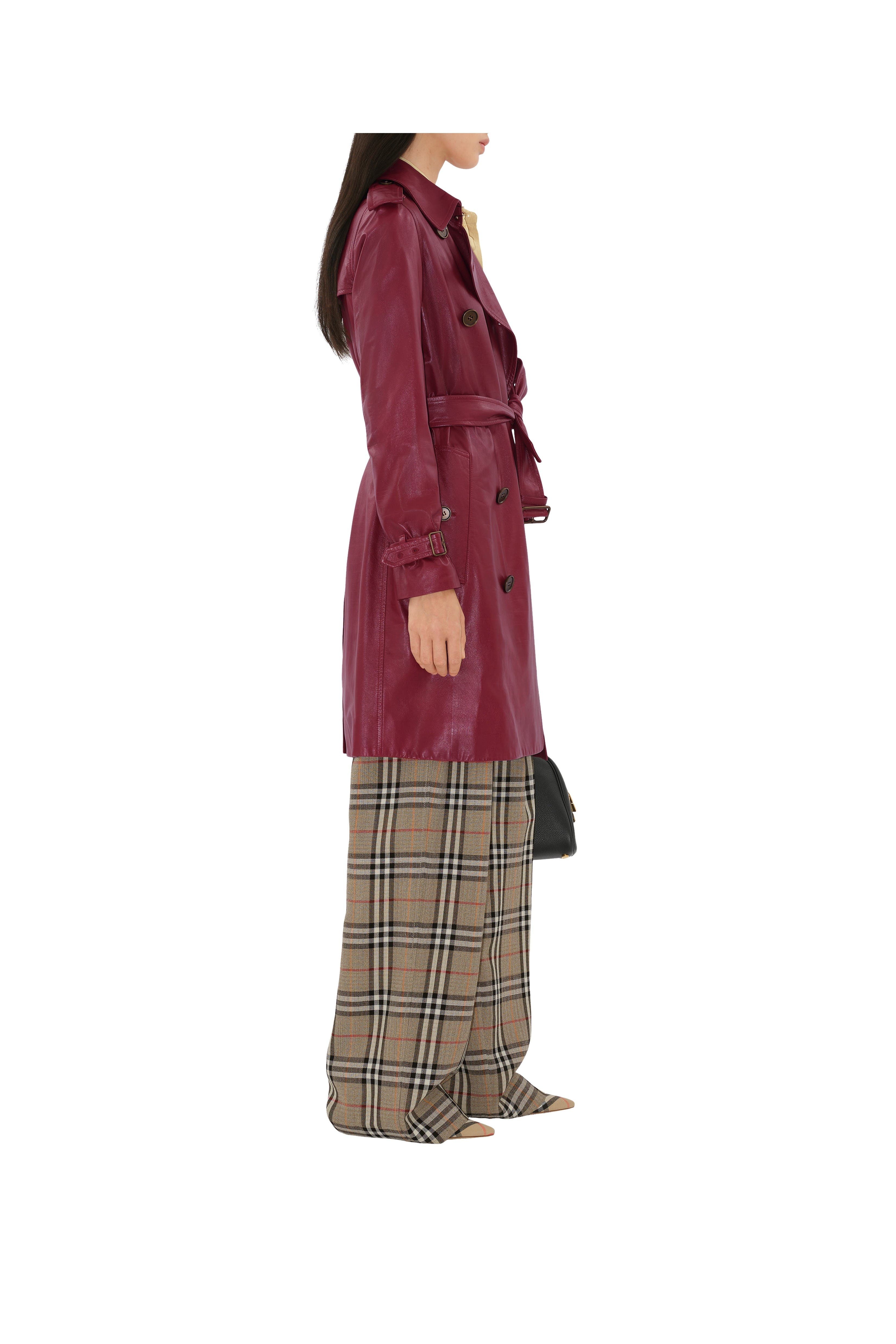 burberry Mid-length Leather Kensington Trench Coat in Ripple at Nordstrom - 4