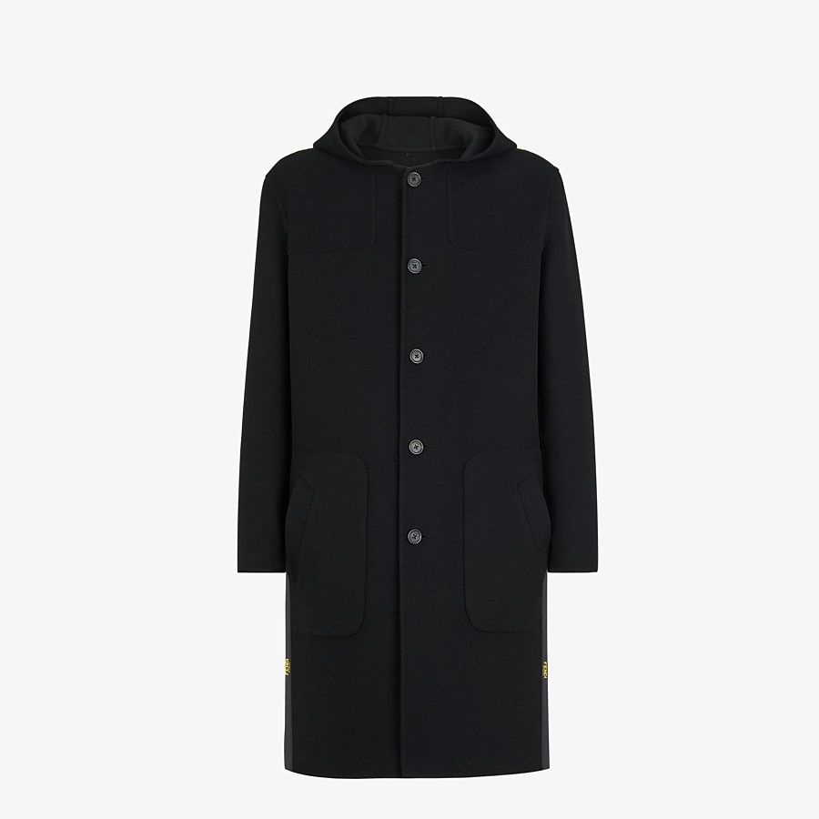 Black wool coat - 1