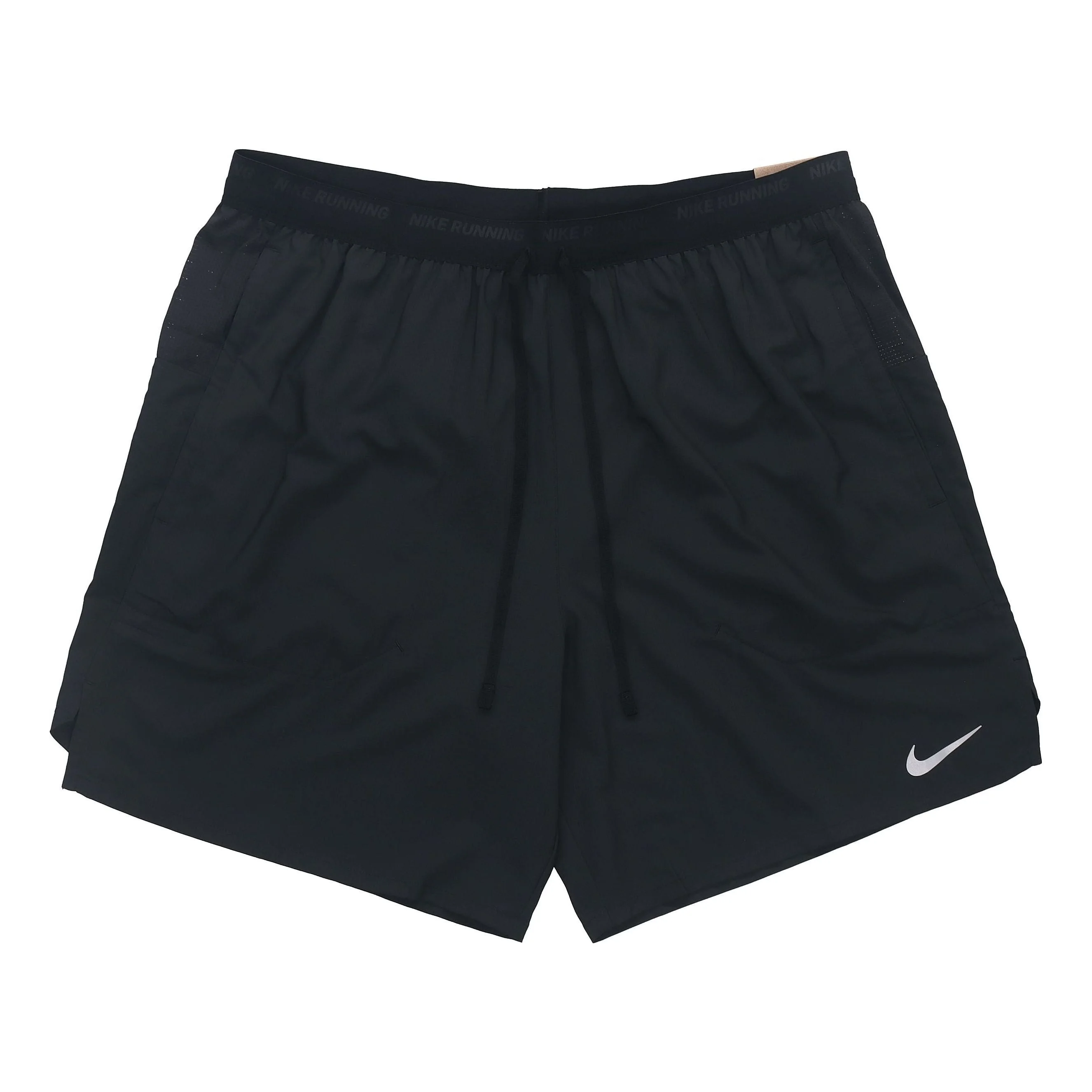 Nike Dri-FIT Solid Color Logo Printing Straight Quick Dry Breathable Sports Shorts Black DM4742-010 - 1